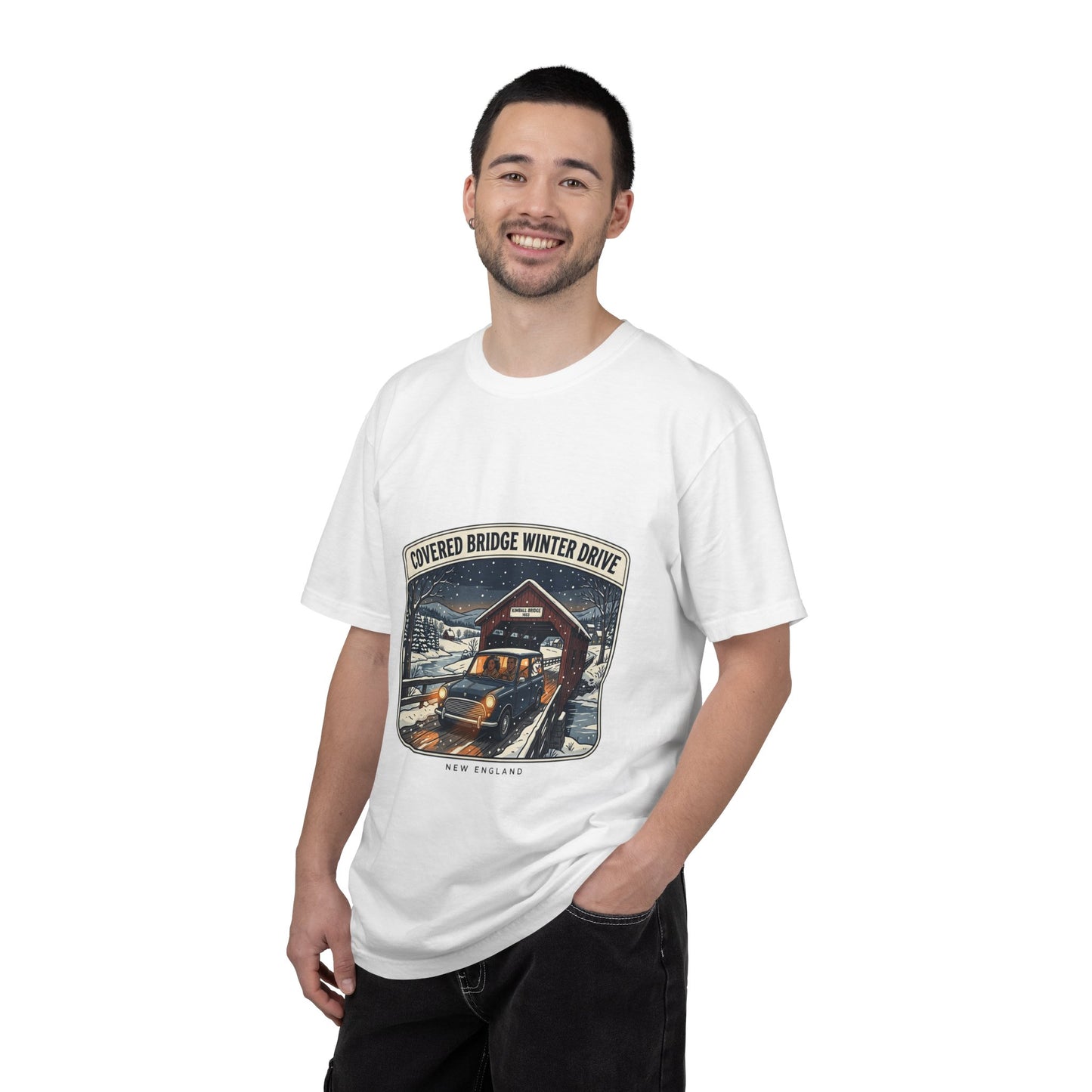 Covered Bridge Winter Drive T-Shirt