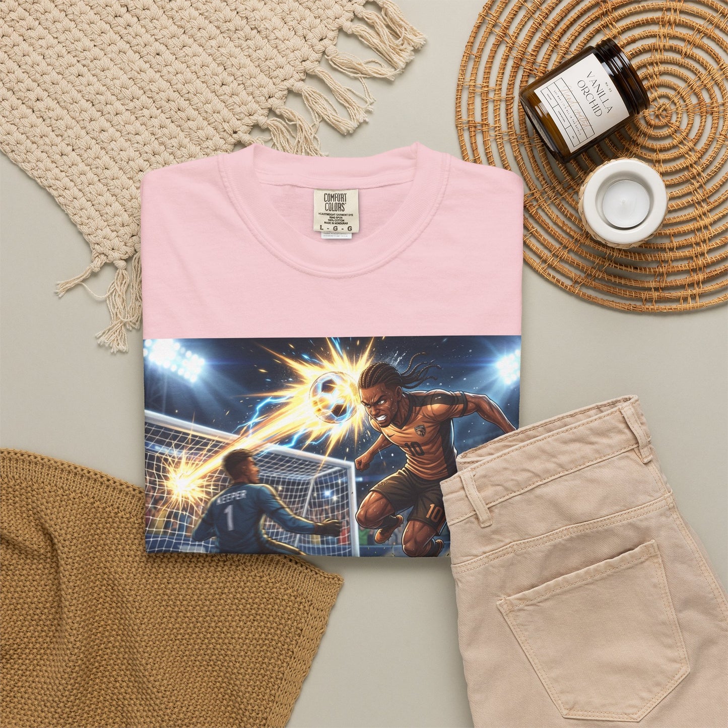 Soccer Goal Explosion T-Shirt — Action-Packed Football Graphic Tee