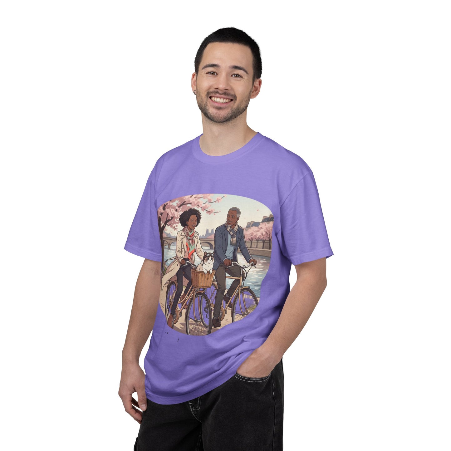 Couples Cherry Blossom Bike Ride T-Shirt