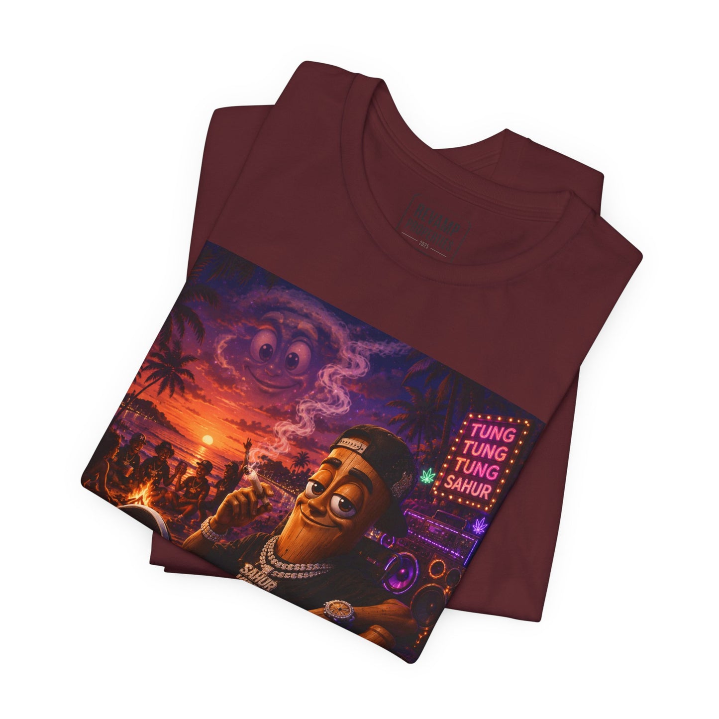 Tung Tung Tung Sahur T-Shirt — "Summertime Vibes" Retro Beach Party Graphic Tee