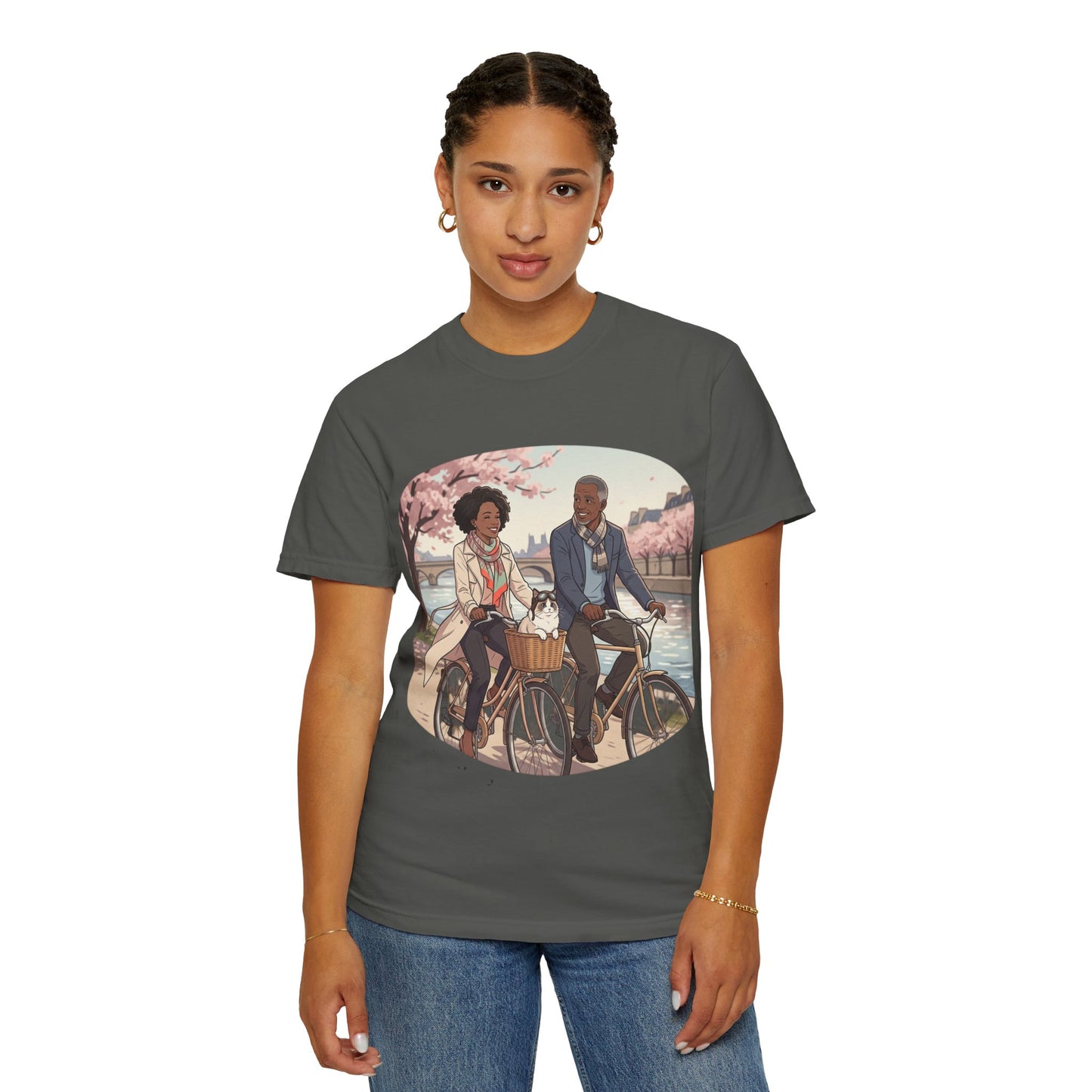 Couples Cherry Blossom Bike Ride T-Shirt