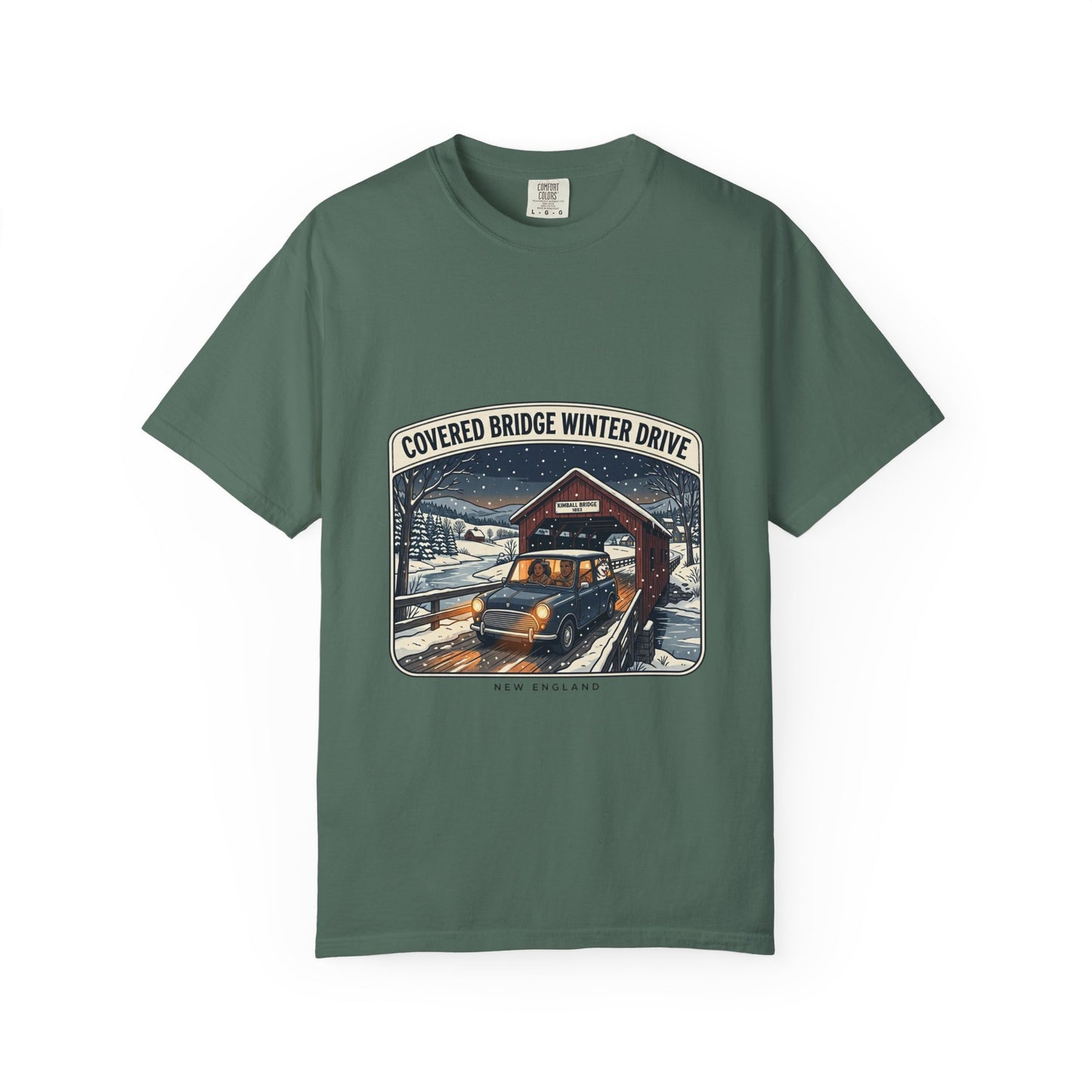 Covered Bridge Winter Drive T-Shirt