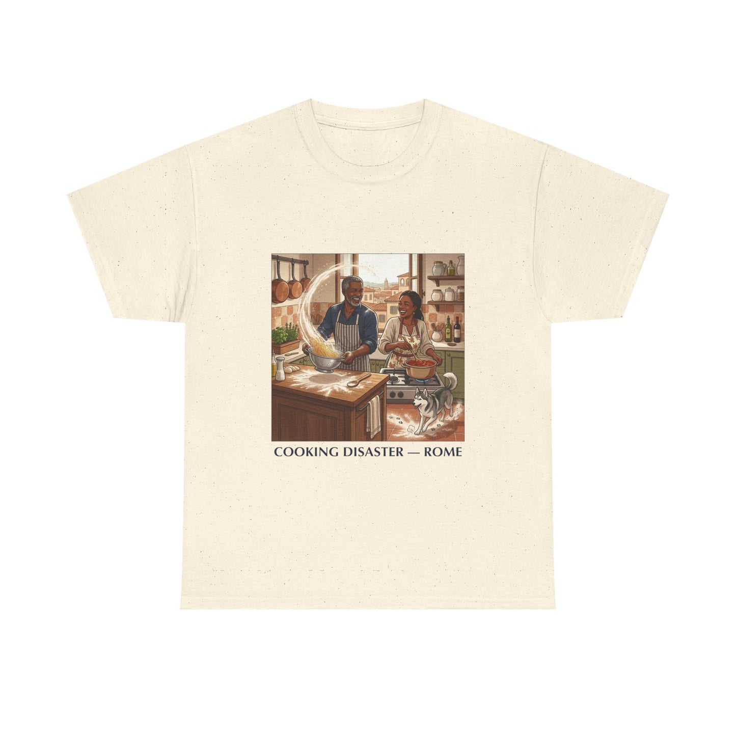 T-Shirt — 'Cooking Disaster — Rome' Illustrated Cooking Tee