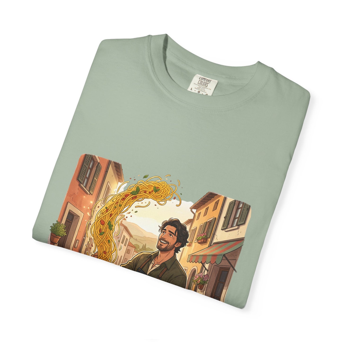 Italian Chef Pasta Toss T-Shirt — Vintage Street Kitchen Cooking Graphic Tee