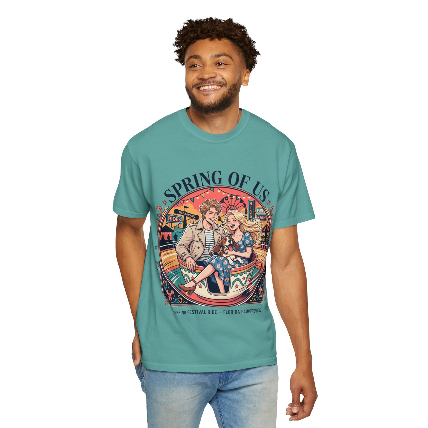 Spring of Us T-Shirt — Retro Carnival Couple Tee (Spring Festival Concert)