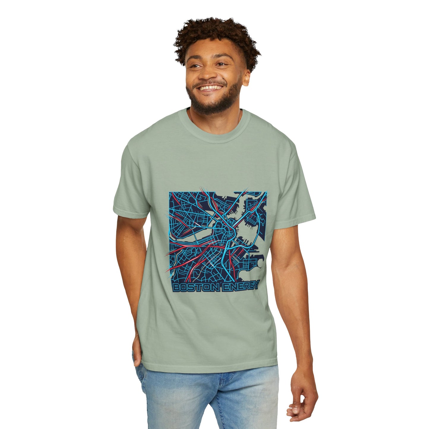 Boston Energy Map T-Shirt — City Map Graphic Tee