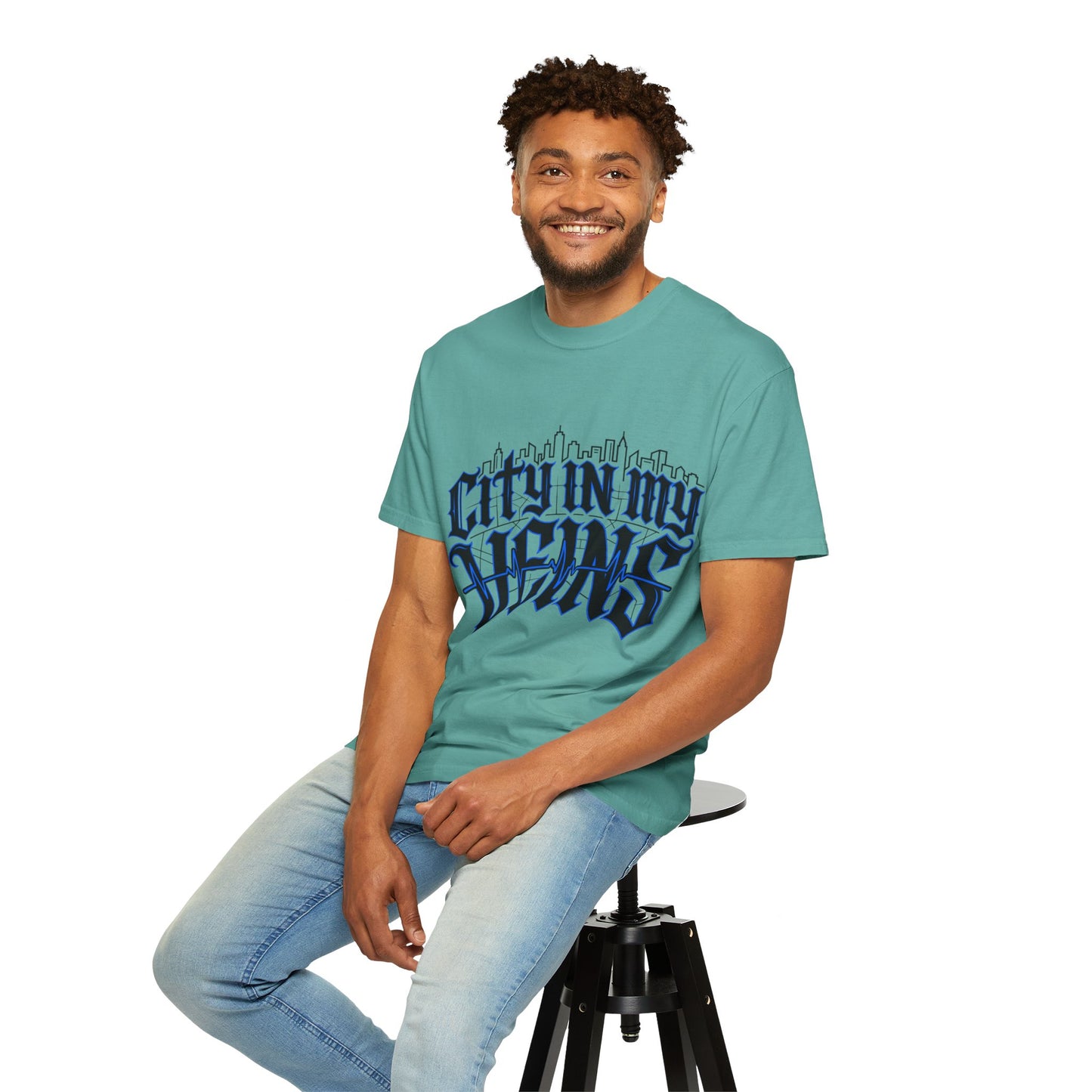 City in My Veins T-Shirt — Urban Skyline Graphic Tee