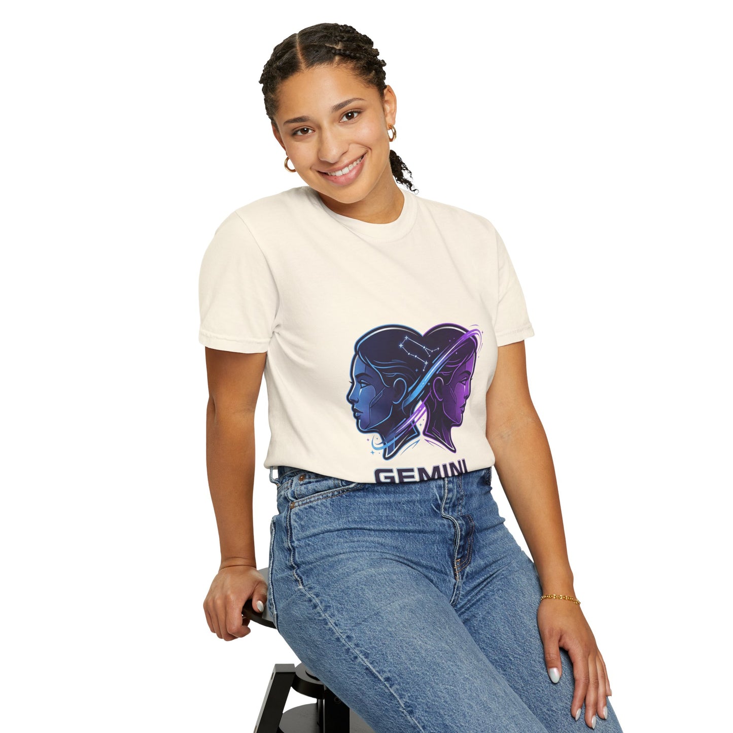 Gemini Zodiac T‑Shirt — Dual Faces Astrology Tee