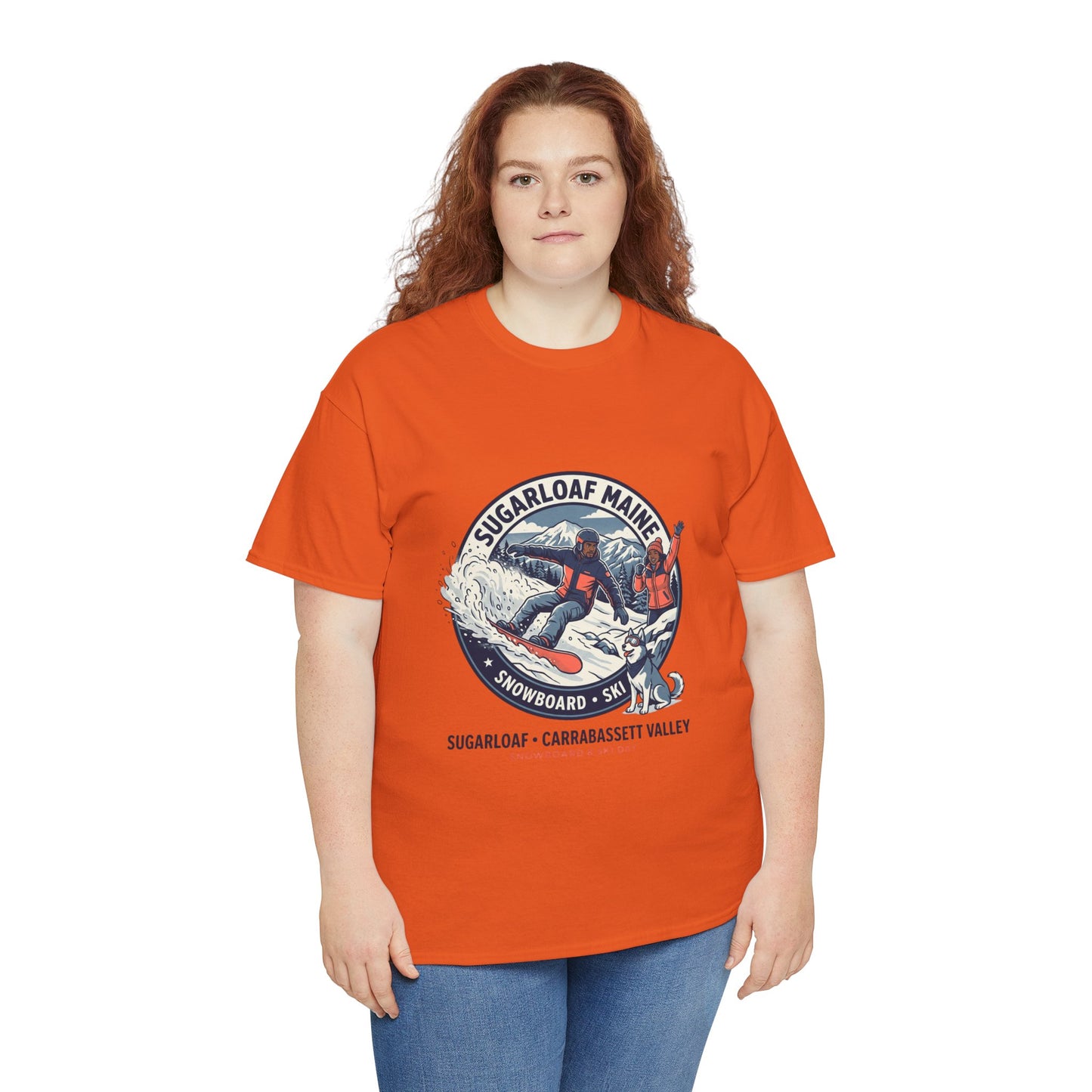 Sugarloaf Maine Snowboard & Ski T‑Shirt — Sugarloaf‑Carrabassett Valley Retro Graphic Tee