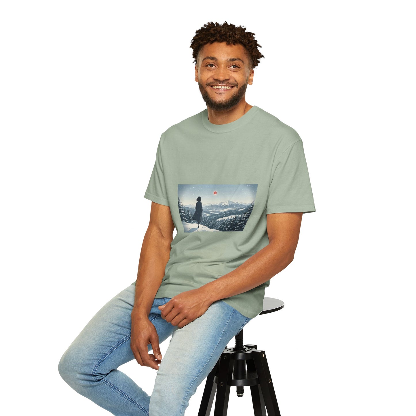 T-Shirt — Wanderer in Snowy Mountains Graphic Tee