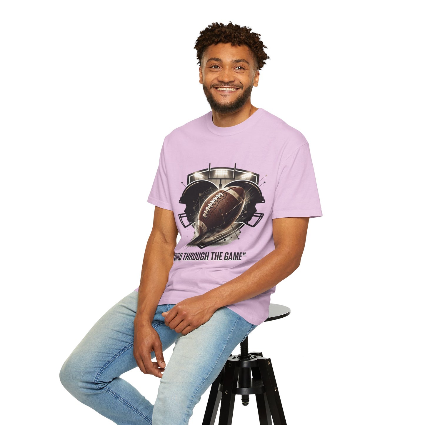 Football T-Shirt — "United Through the Game" Team Spirit Tee