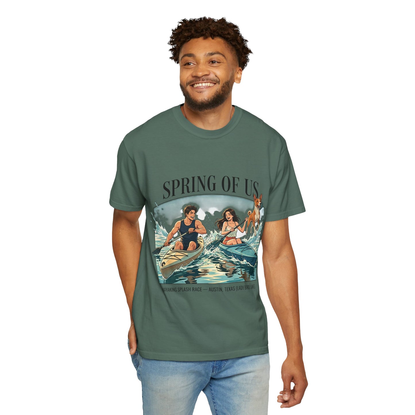 Spring of Us Kayaking T-Shirt — Retro Outdoor Adventure Tee