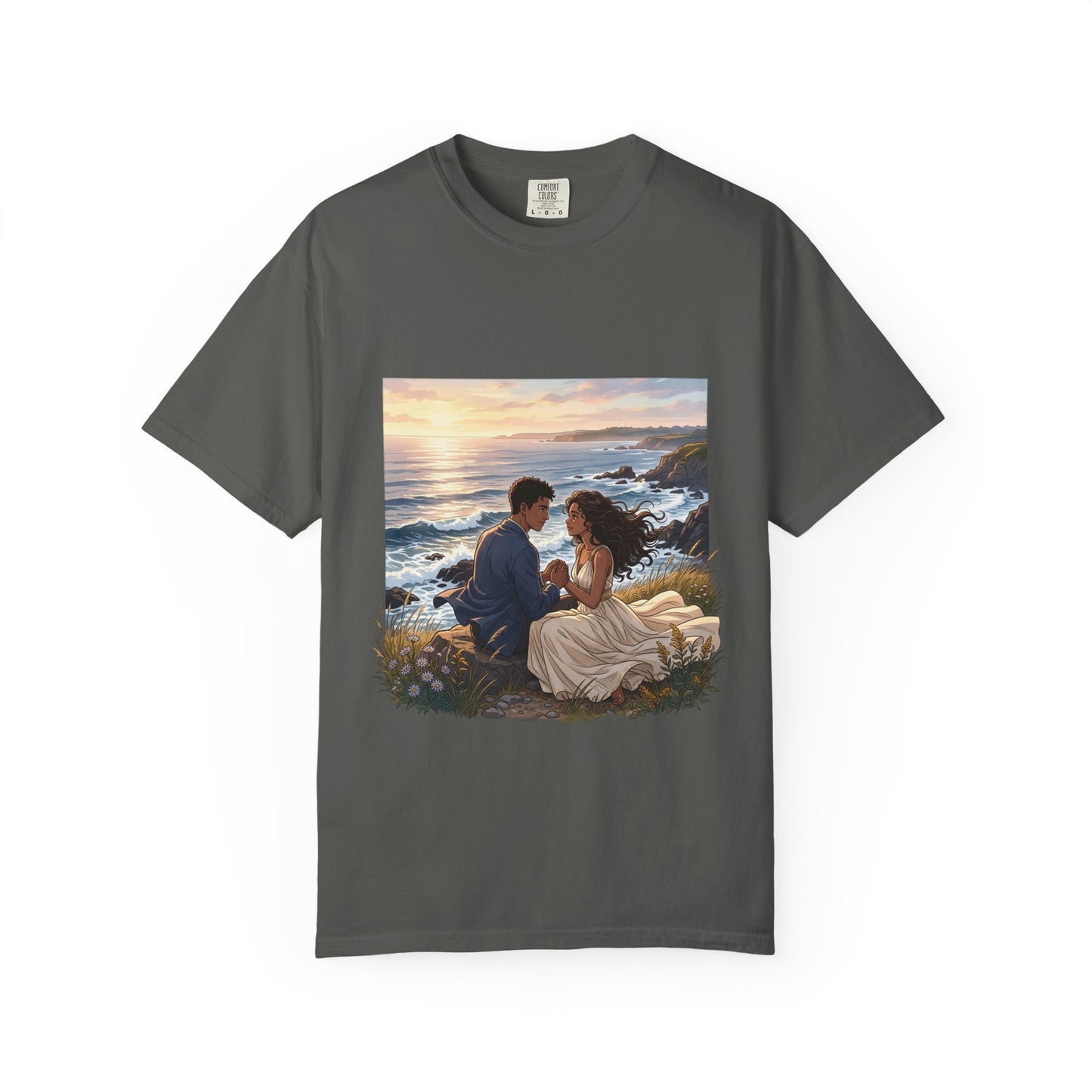 Romantic Sunset Beach Couple T-Shirt