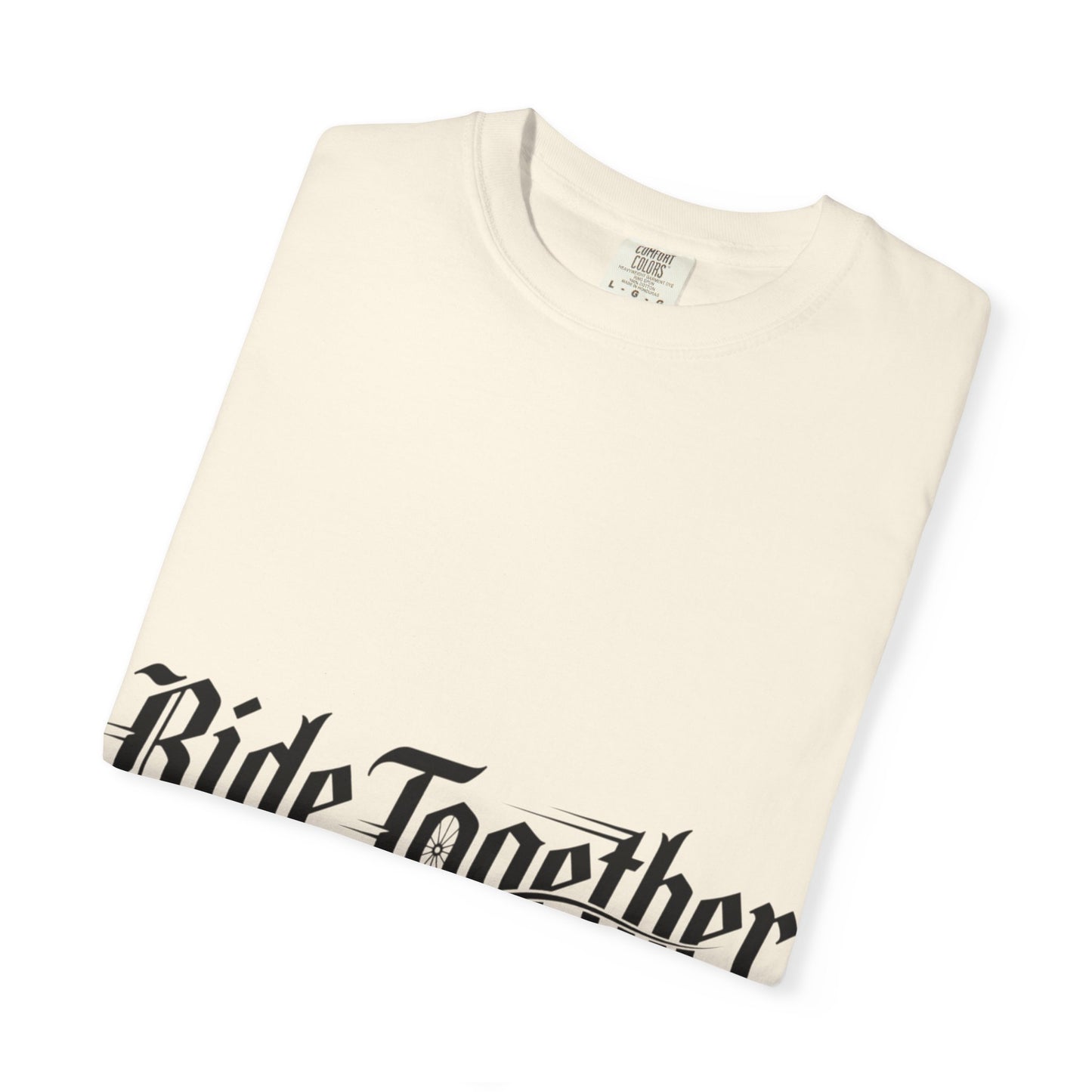 Ride Together T-Shirt — Gothic Script Motorcycle Tee