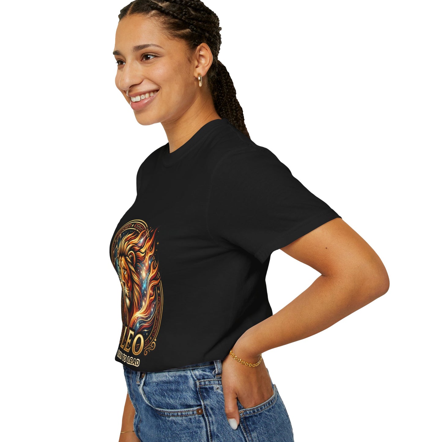 Leo 'Born to Lead' T-Shirt — Bold Zodiac Lion Graphic Tee