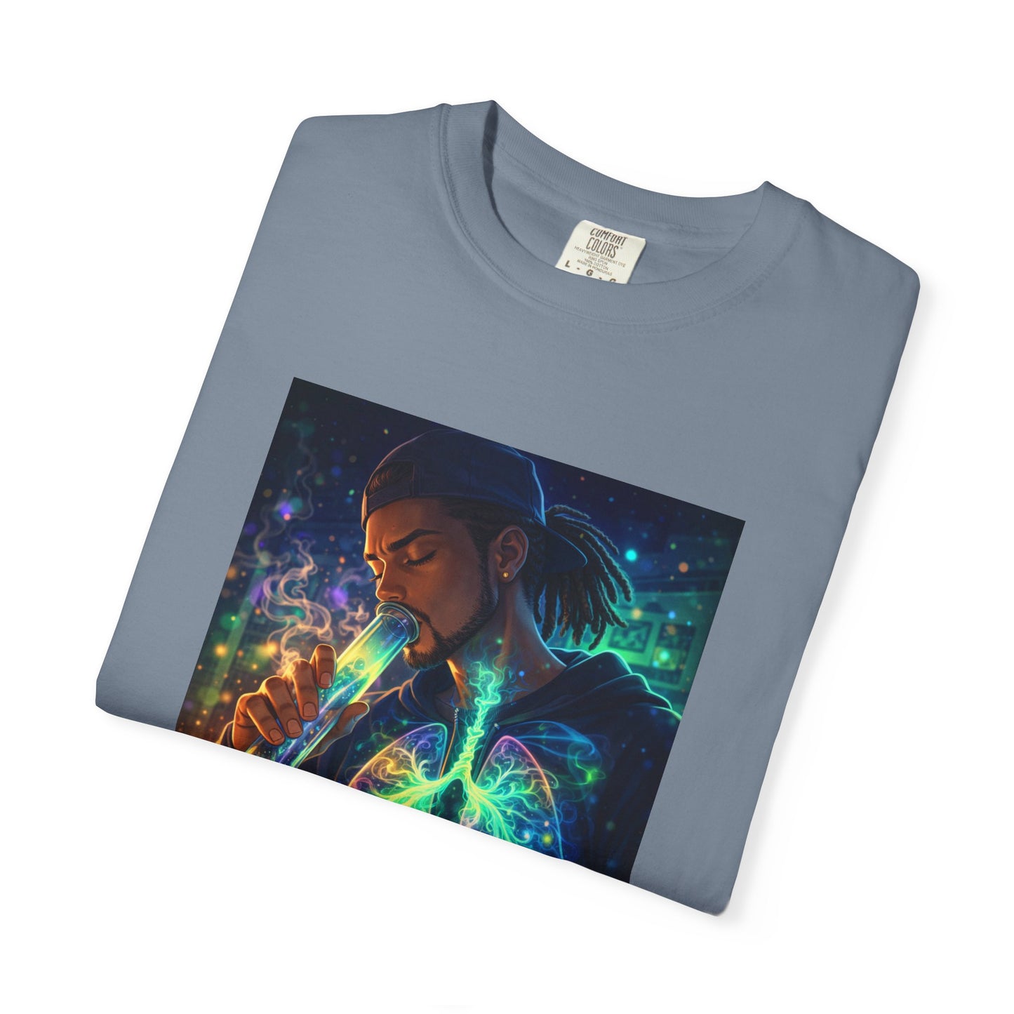 Cosmic Lungs T-Shirt — Neon Anatomical Art Tee