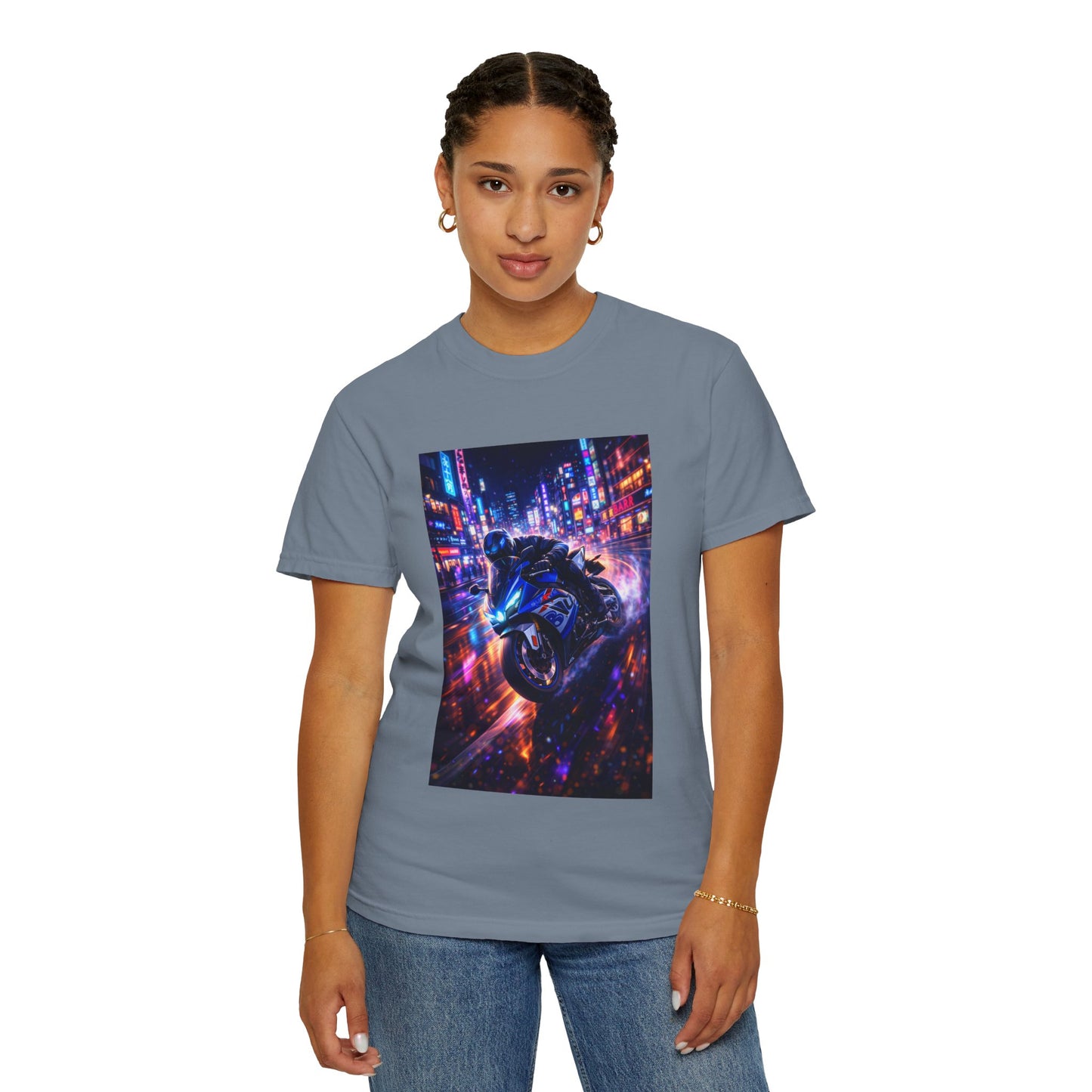 Suzuki GSX-R1000-NEON NIGHT RUN -  T-Shirt — Neon Night Rider Graphic Tee