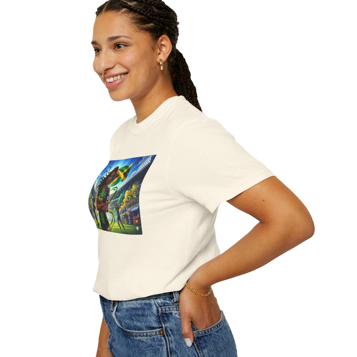 Jamaican Soccer Captain T-Shirt — Rasta Player Stadium Graphic Tee