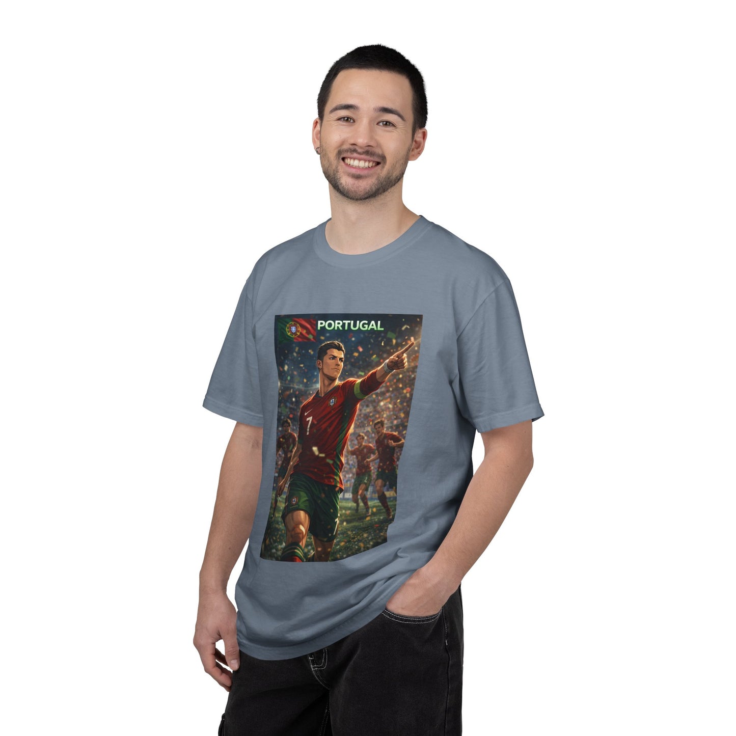 Portugal Soccer Poster T-Shirt — Cristiano Ronaldo Tribute Tee