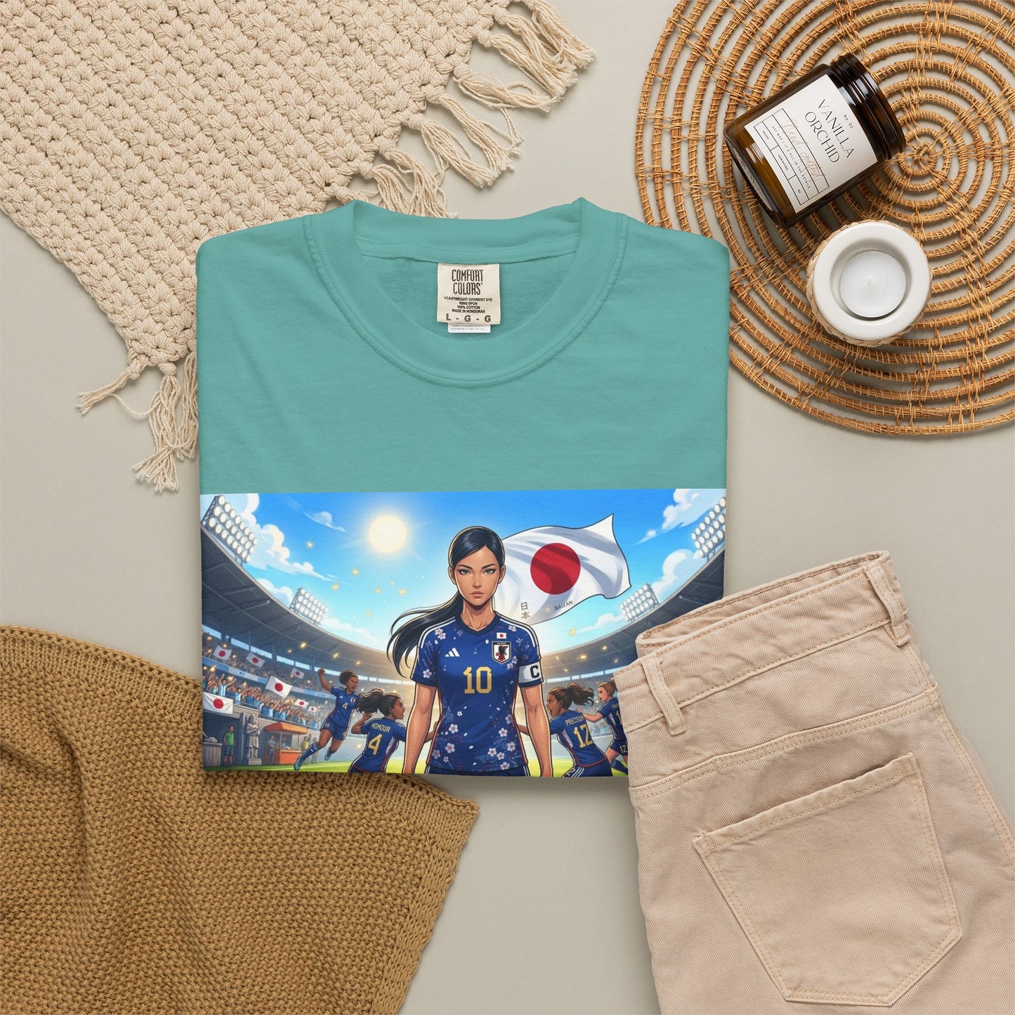 Soccer Player Japan T-Shirt — Japan Flag Soccer Fan Tee