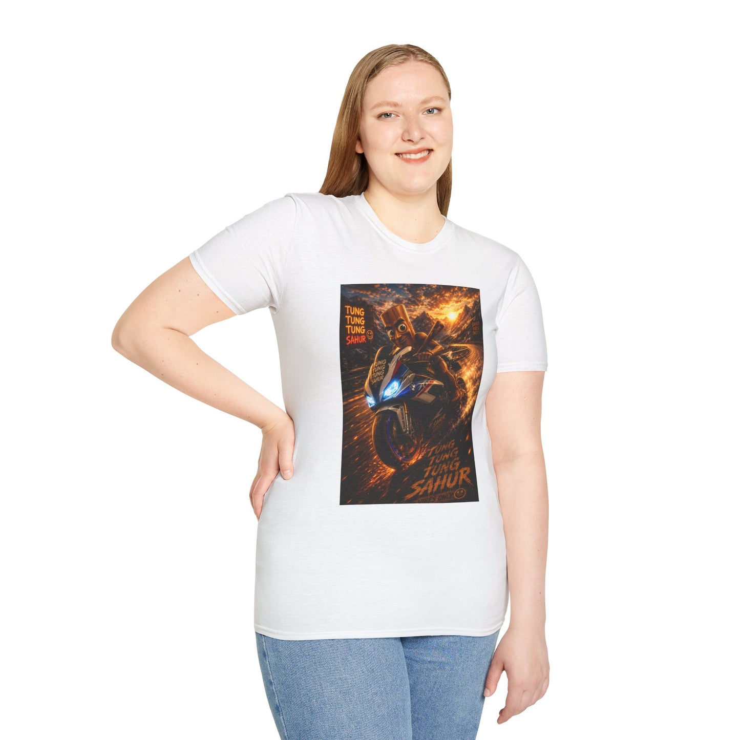 Tung Tung Tung Sahur 2 Wheels On Steel & Fire T-Shirt — "Time To Turn The Tide" Tee