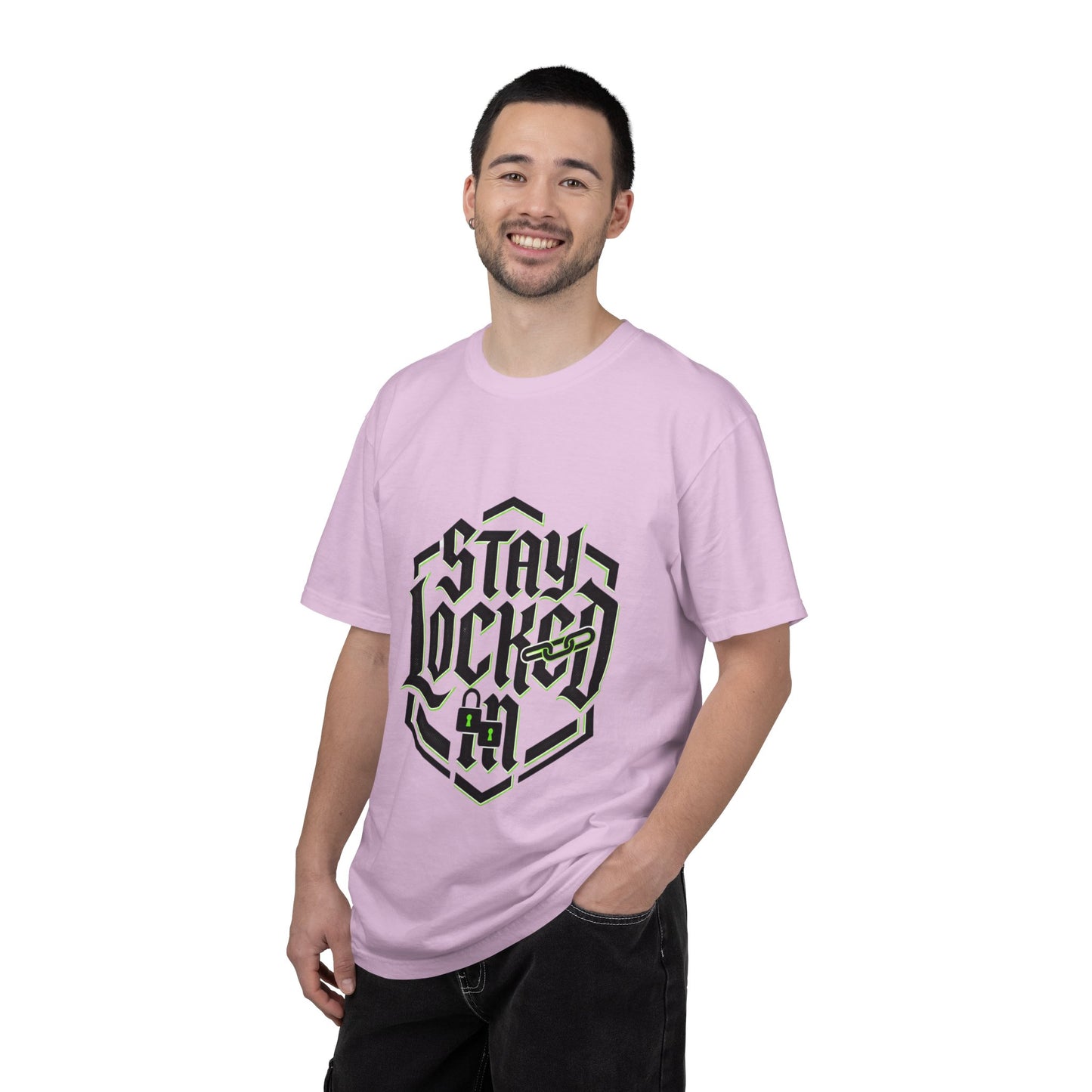 Stay Locked T-Shirt — Hexagonal Streetwear Graphic Tee