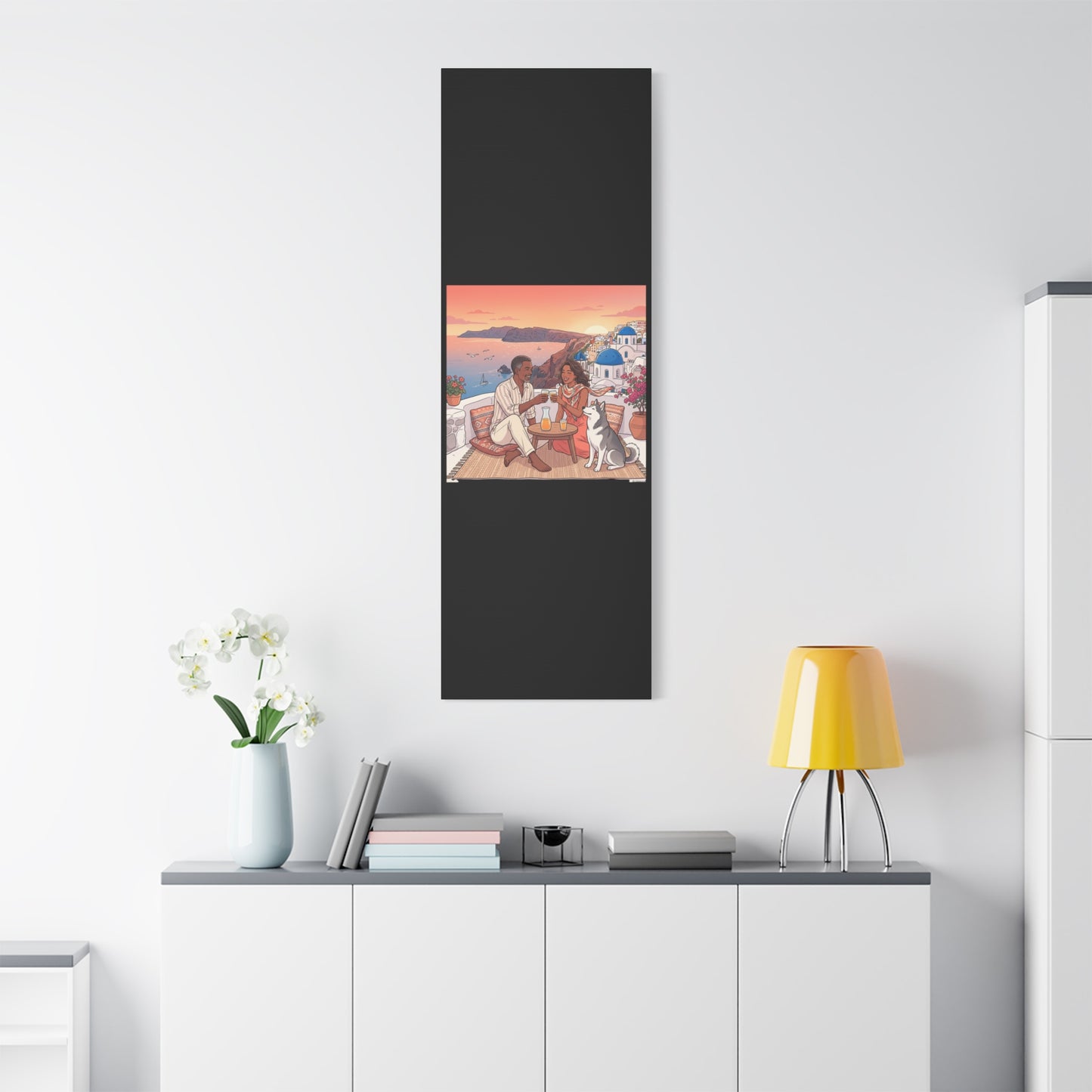 Santorini, Greece – “Sunset Serenade - Matte Canvas, Stretched, 1.25"