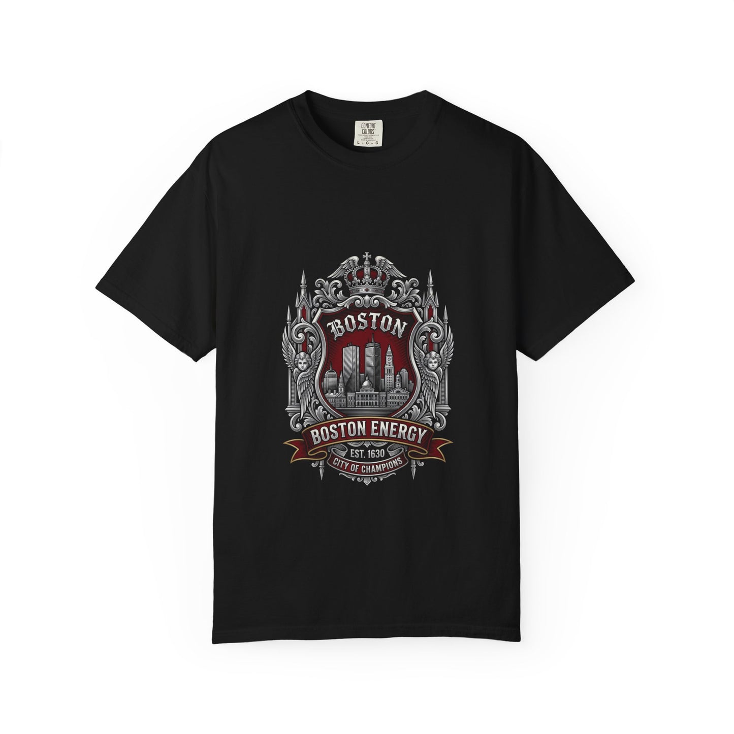 Boston Energy Vintage Crest T-Shirt — Retro City Skyline Tee