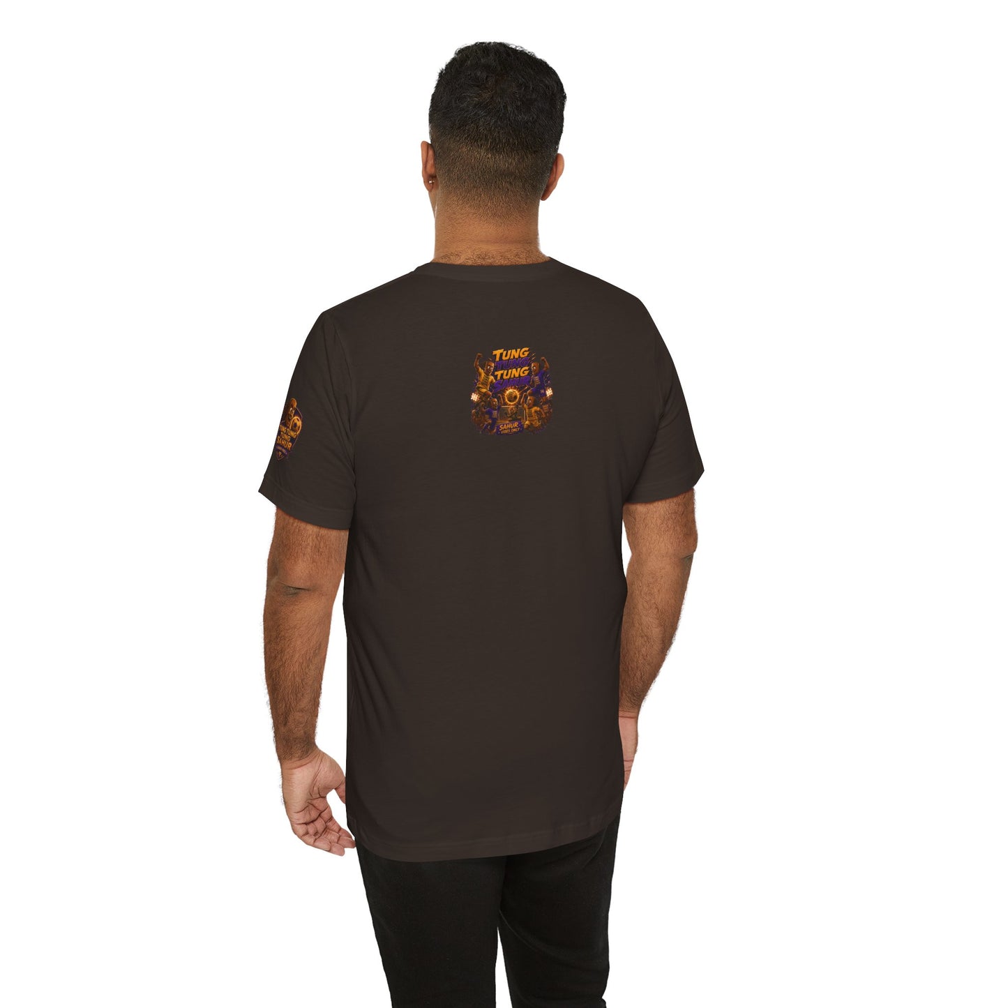 Tung Tung Tung Sahur Header Goal Soccer Action Graphic Tee — Team Court Night Design