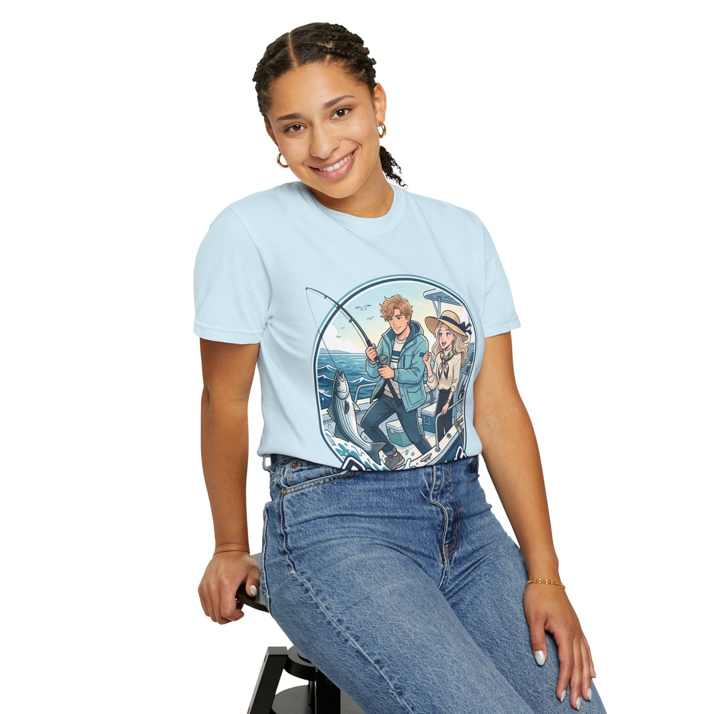 Reel Love Fishing T-Shirt — Cute Couple Anglers Graphic Tee