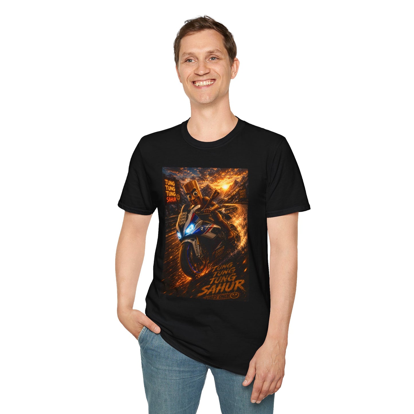 Tung Tung Tung Sahur 2 Wheels On Steel & Fire T-Shirt — "Time To Turn The Tide" Tee