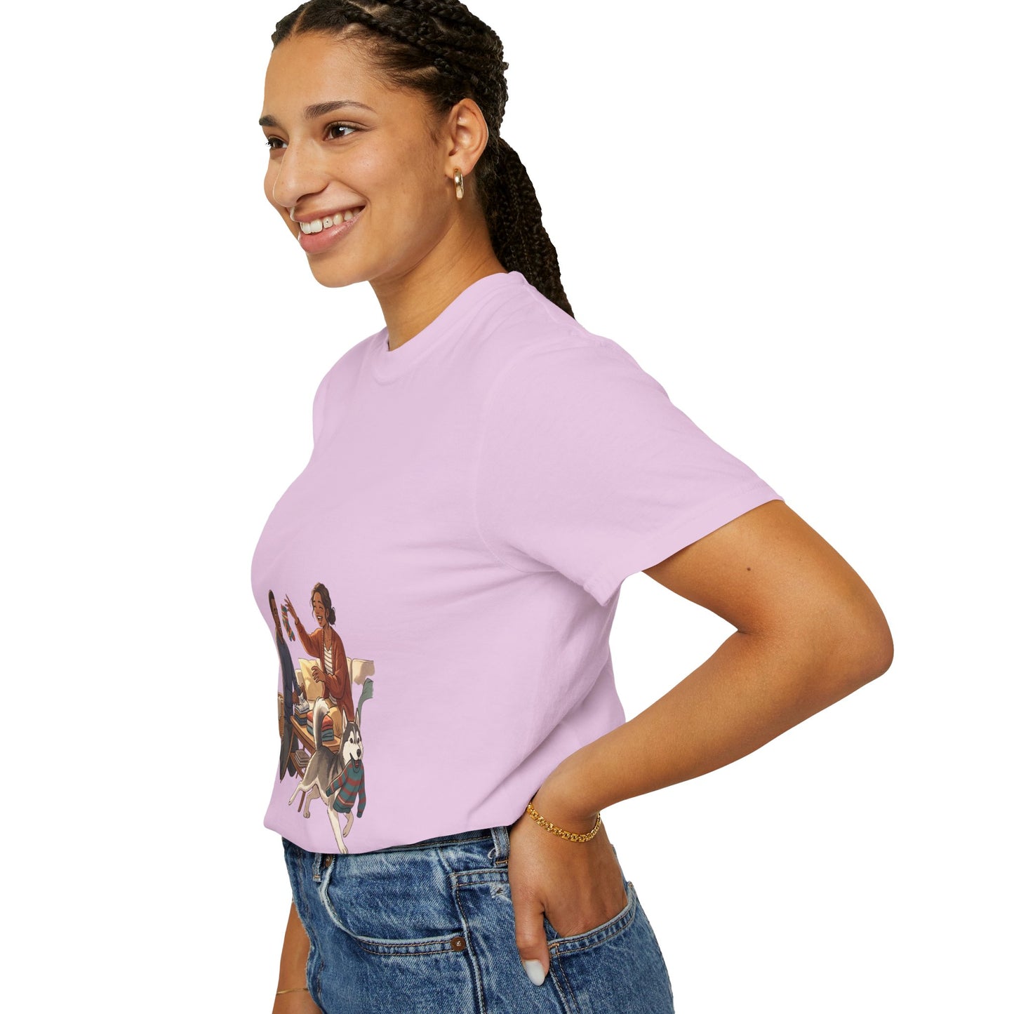 Picnic Cheers T-Shirt — Vintage Couple & Dog Illustration Tee