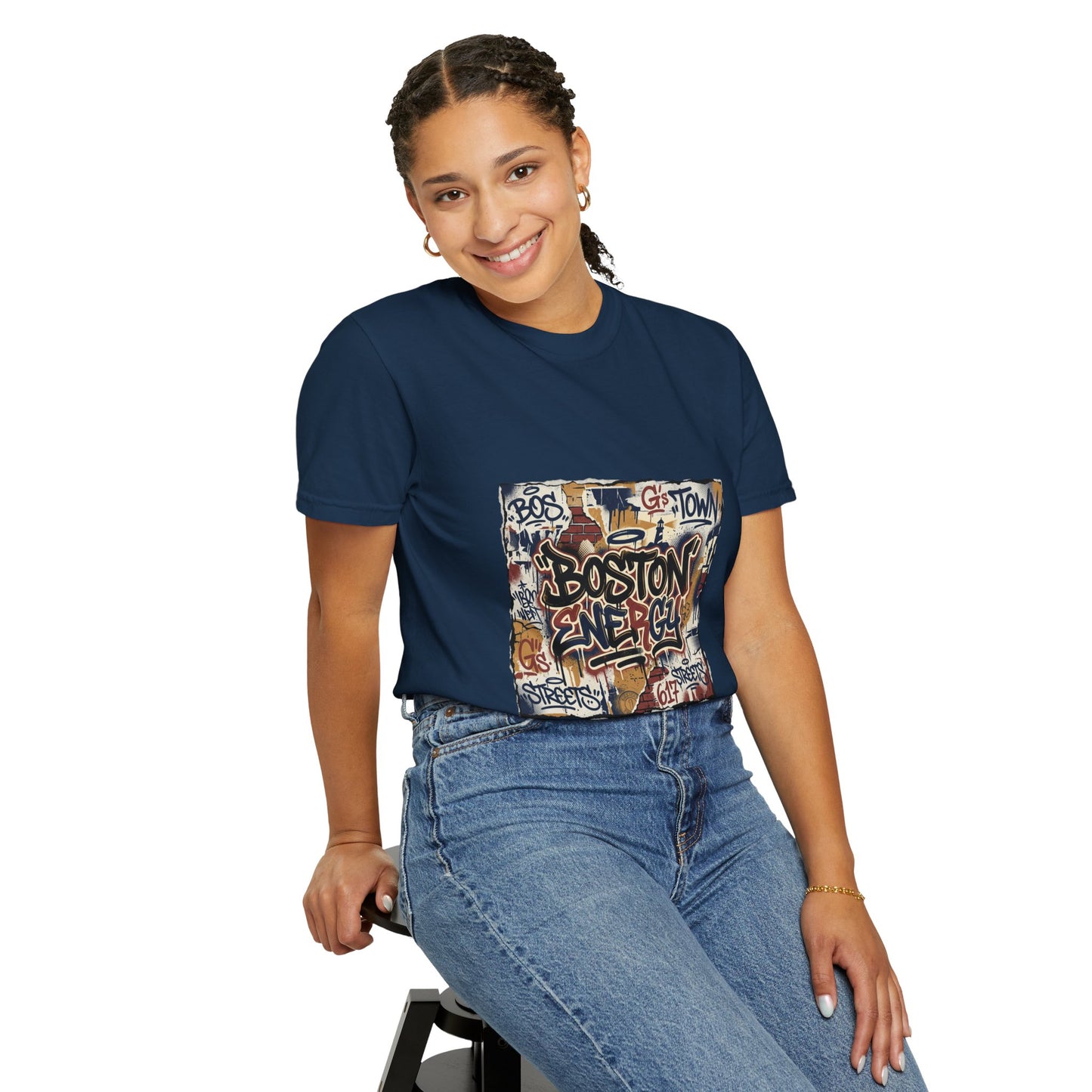 Boston Graffiti Tee — Urban Street Art T‑Shirt