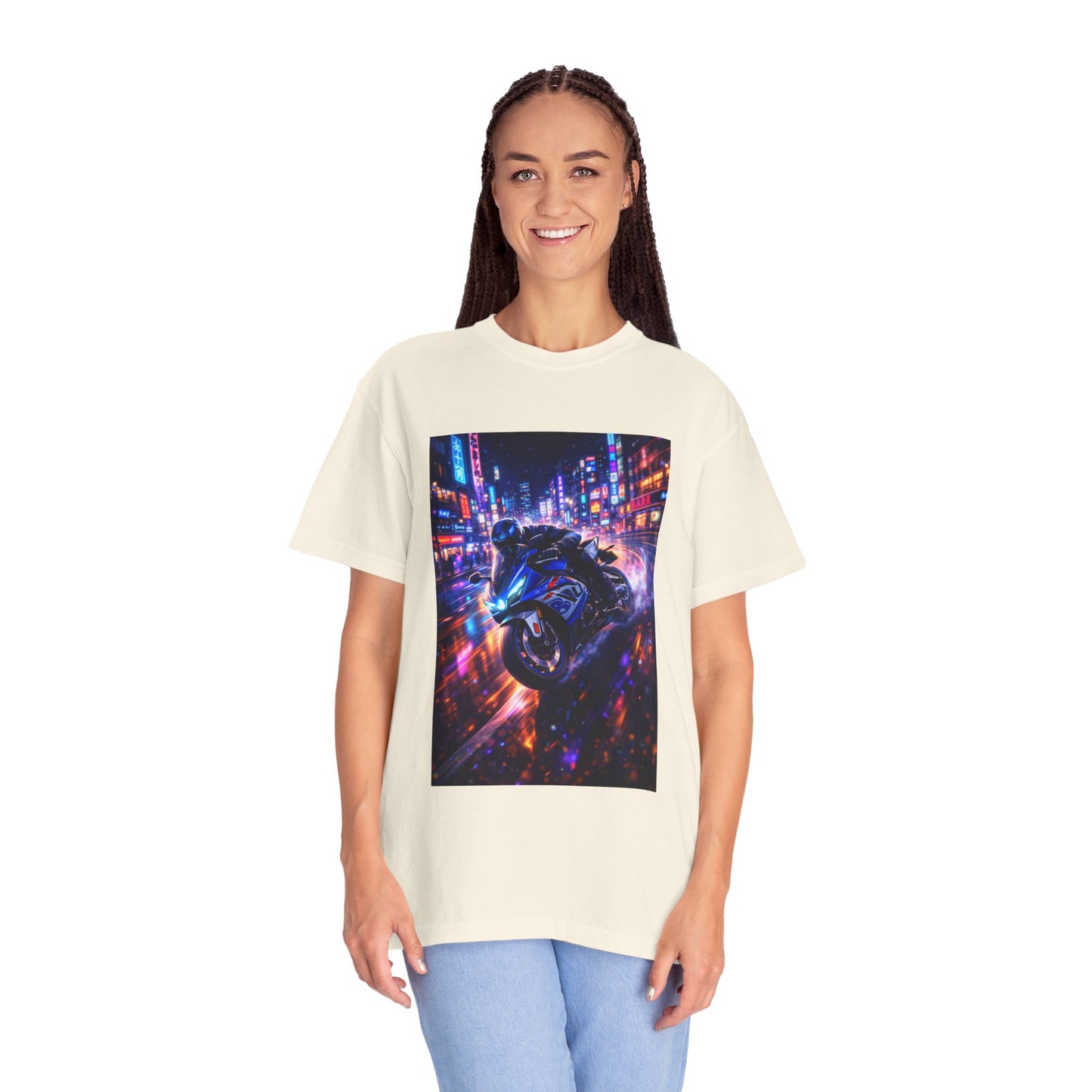 Suzuki GSX-R1000-NEON NIGHT RUN -  T-Shirt — Neon Night Rider Graphic Tee