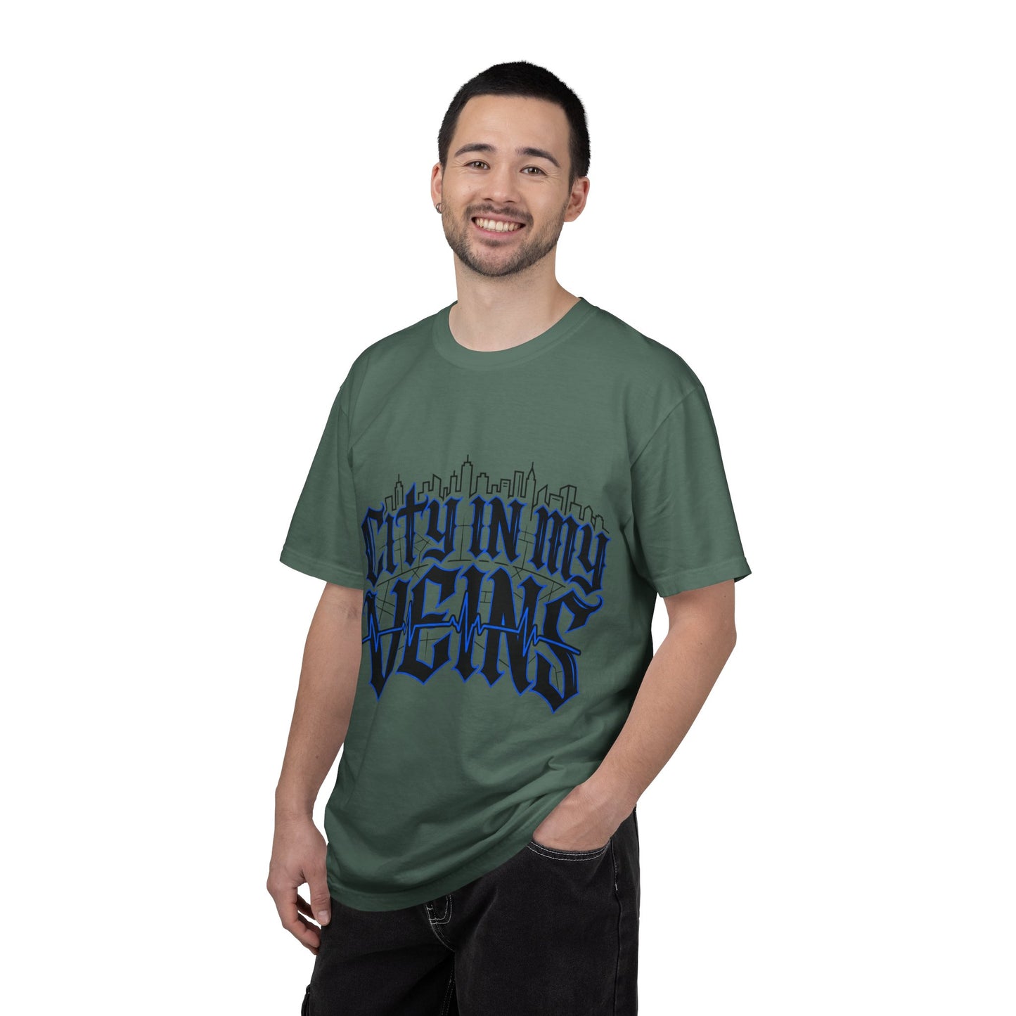 City in My Veins T-Shirt — Urban Skyline Graphic Tee