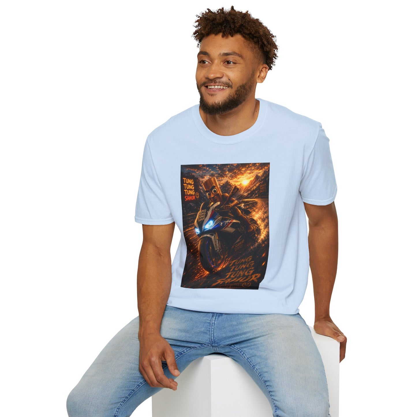 Tung Tung Tung Sahur 2 Wheels On Steel & Fire T-Shirt — "Time To Turn The Tide" Tee