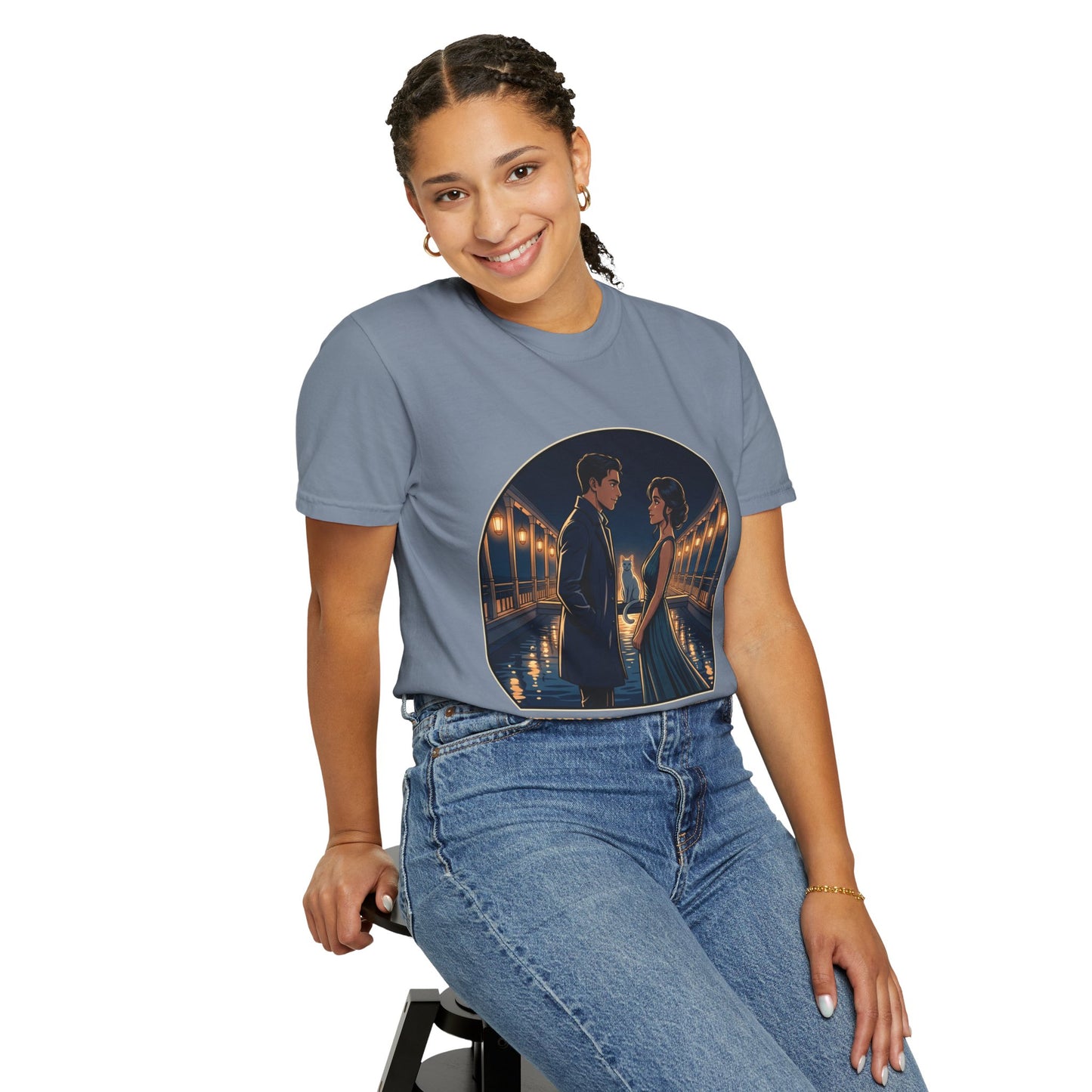 Romantic Night Stroll T-Shirt — "Even in the Quiet... We Shine" Graphic Tee