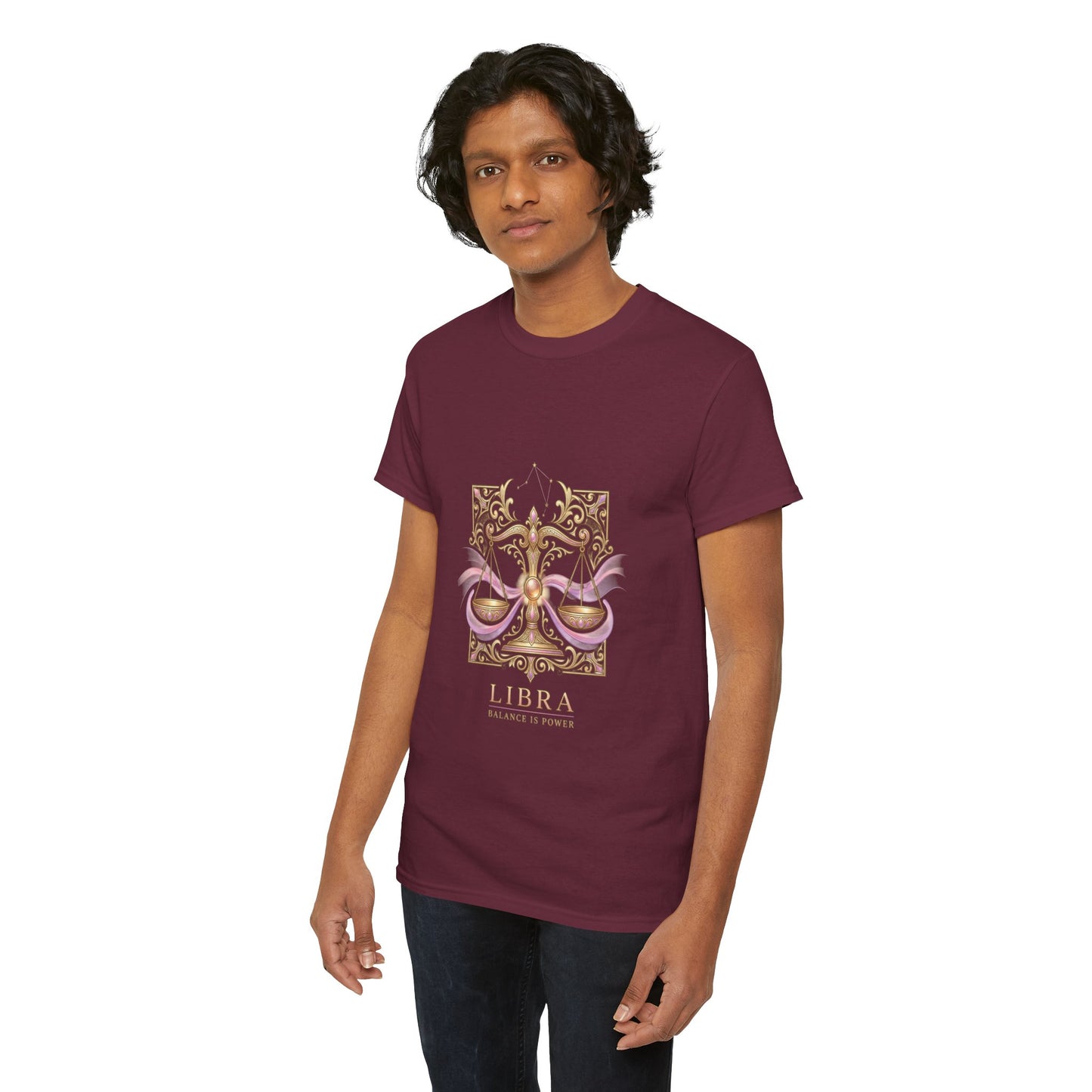 Libra Scales T‑Shirt — Zodiac Balance Is Power Tee