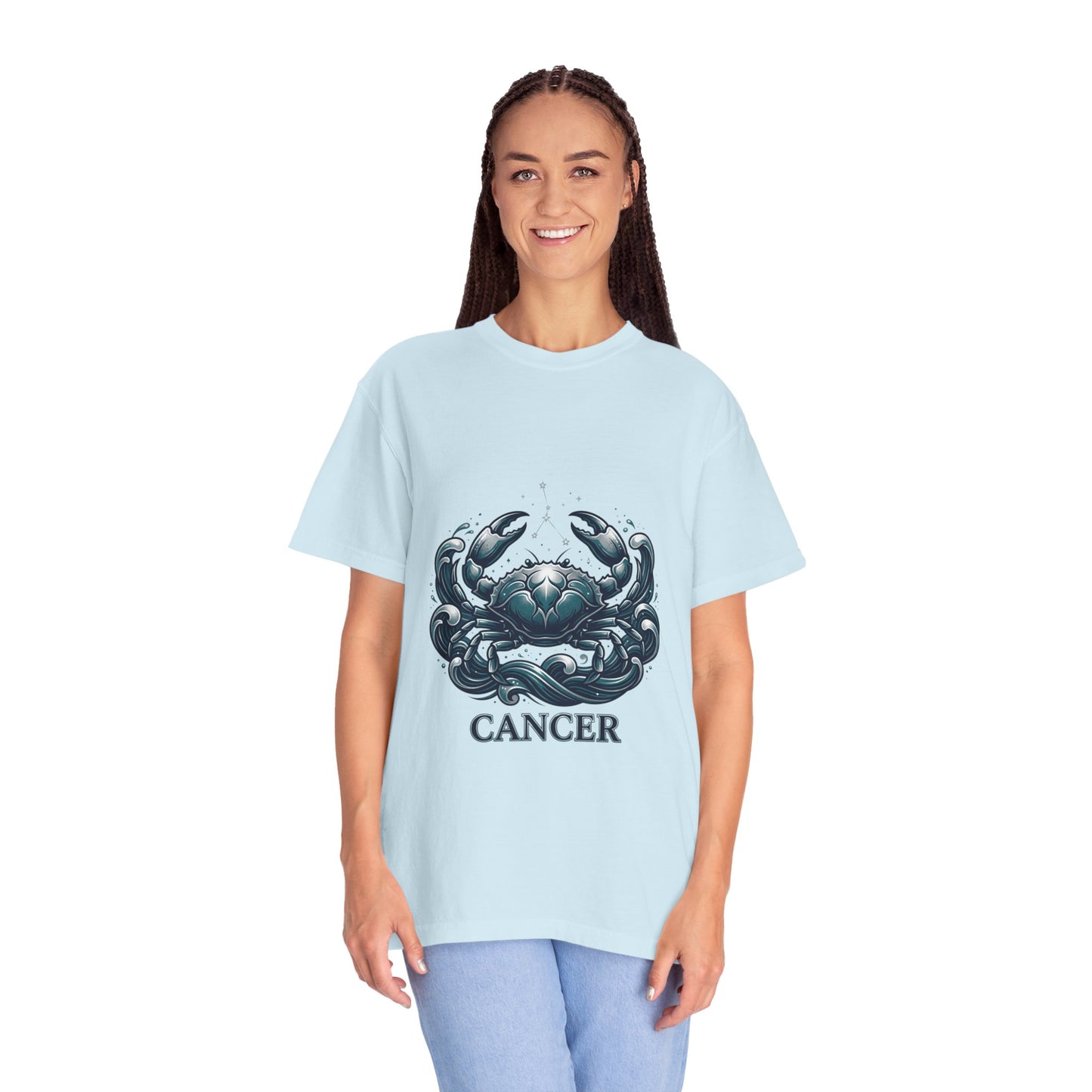 Cancer Zodiac T-Shirt — Stylized Crab Astrological Tee