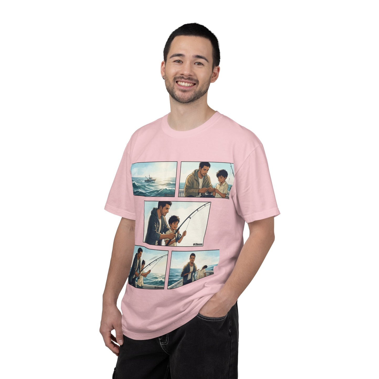 MORNING TIDES” (FATHER & SON EDITION) T-Shirt — Dad & Son Beach Fishing Graphic Tee