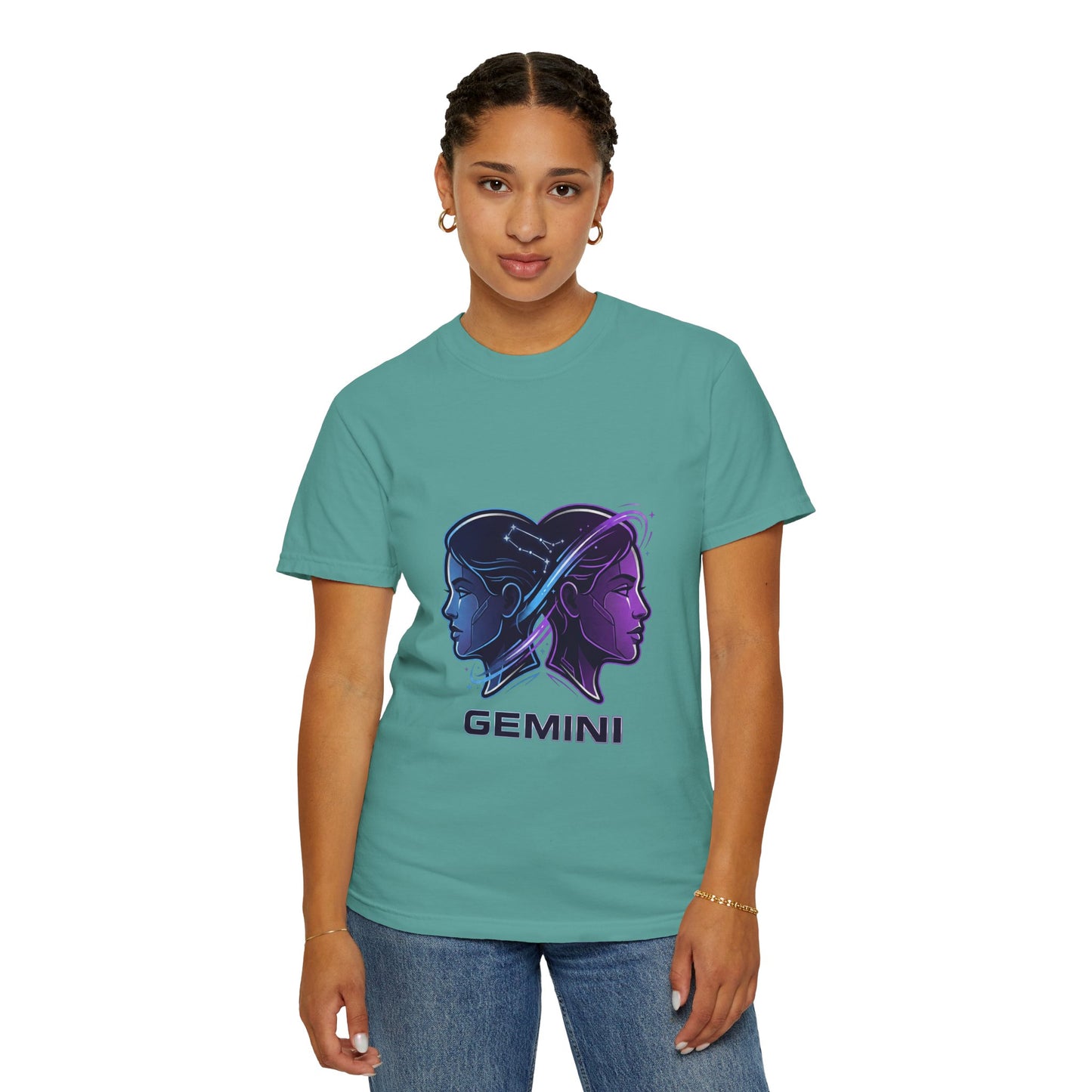 Gemini Zodiac T‑Shirt — Dual Faces Astrology Tee