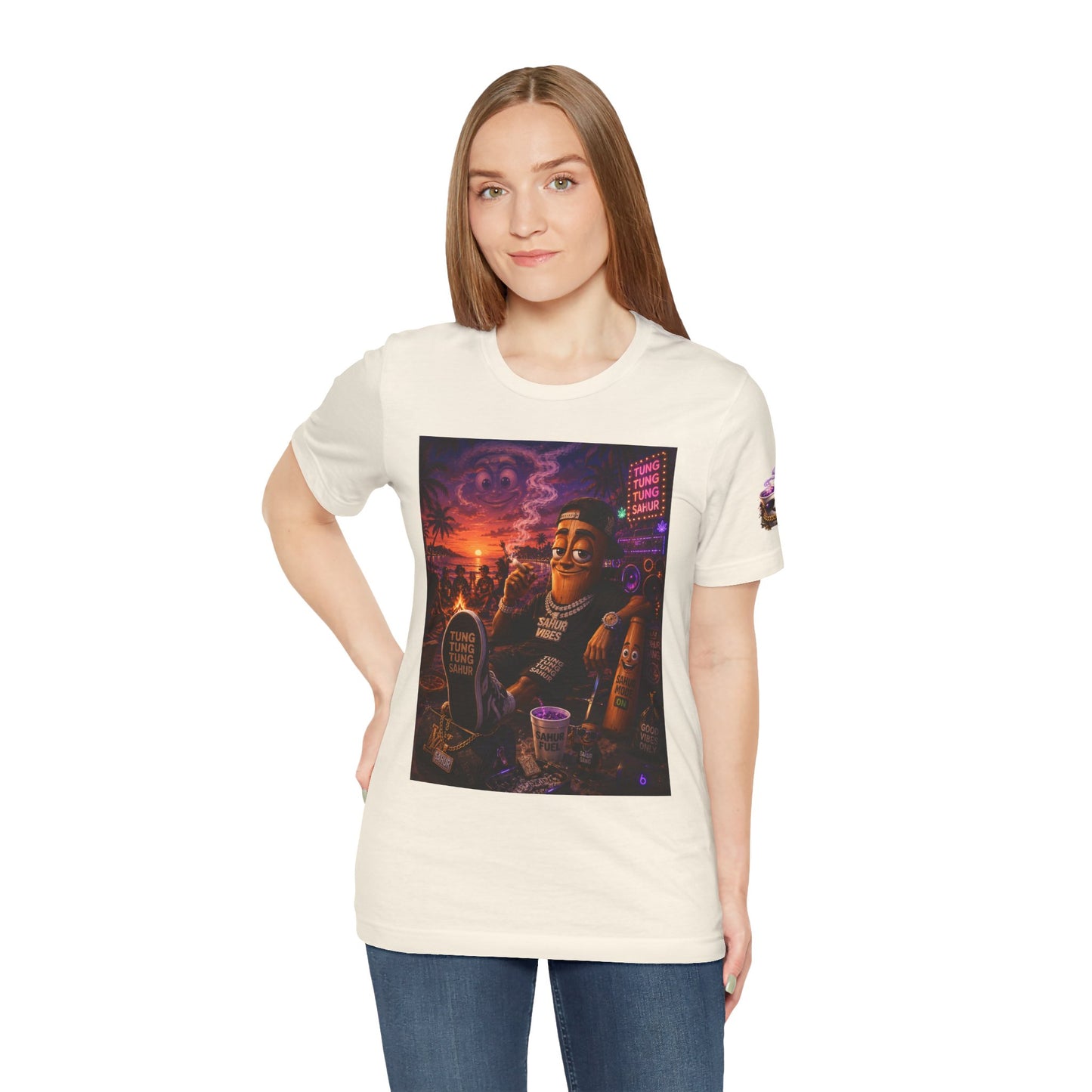 Tung Tung Tung Sahur T-Shirt — "Summertime Vibes" Retro Beach Party Graphic Tee