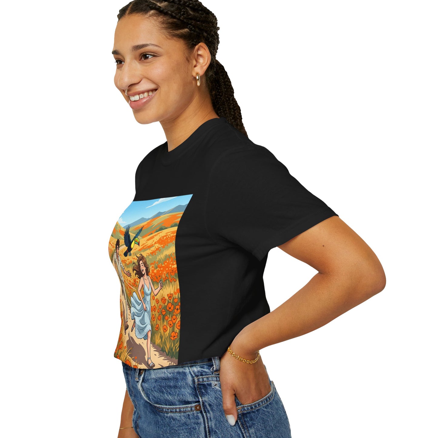 Spring of Us T-Shirt — Romantic Field Illustration Tee