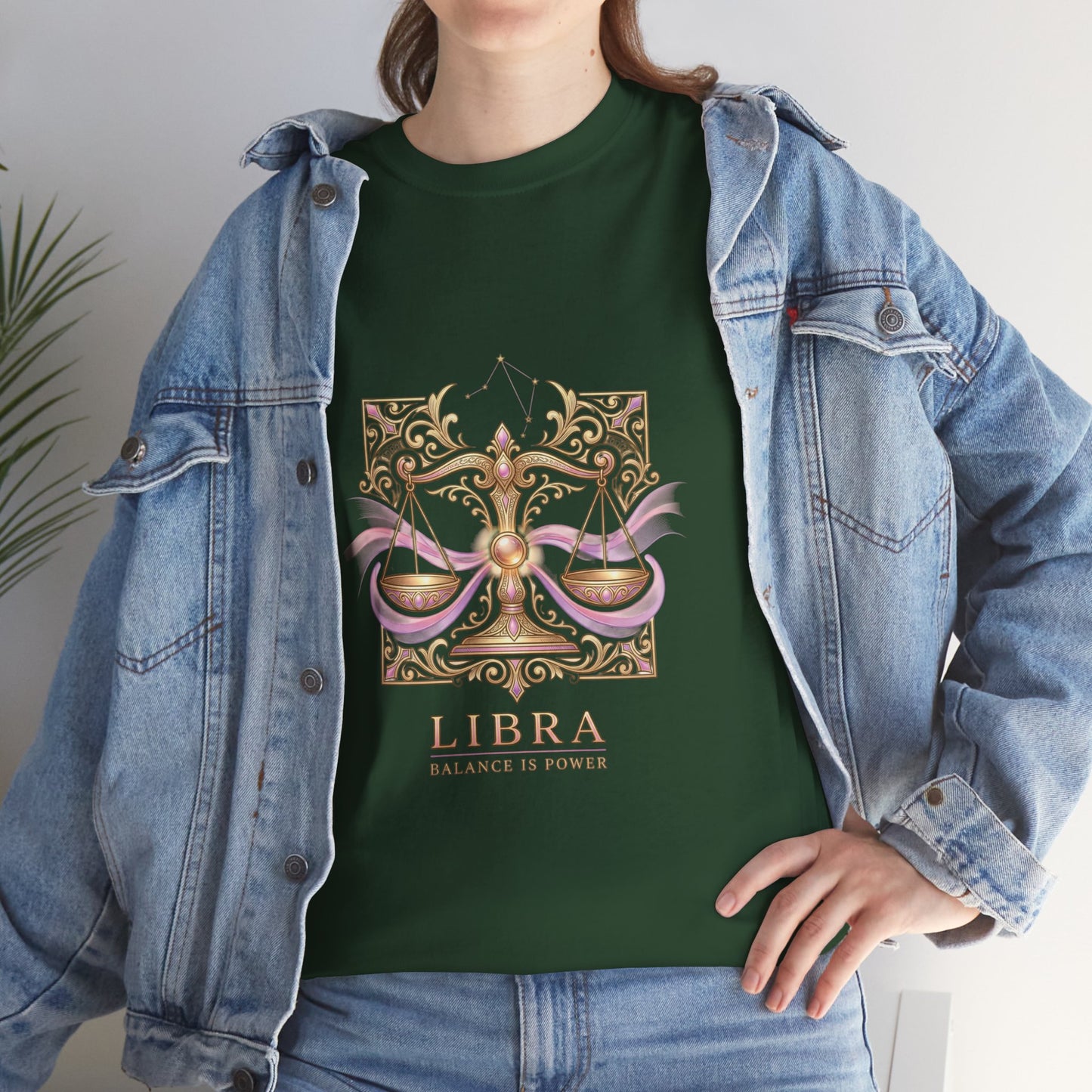 Libra Scales T‑Shirt — Zodiac Balance Is Power Tee
