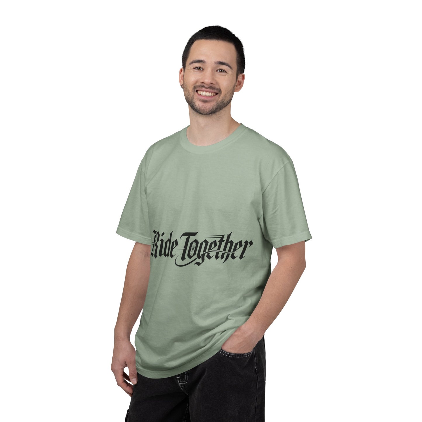 Ride Together T-Shirt — Gothic Script Motorcycle Tee