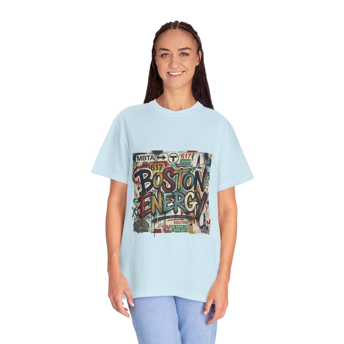 Boston Energy T-Shirt — Graffiti Cityscape Tee