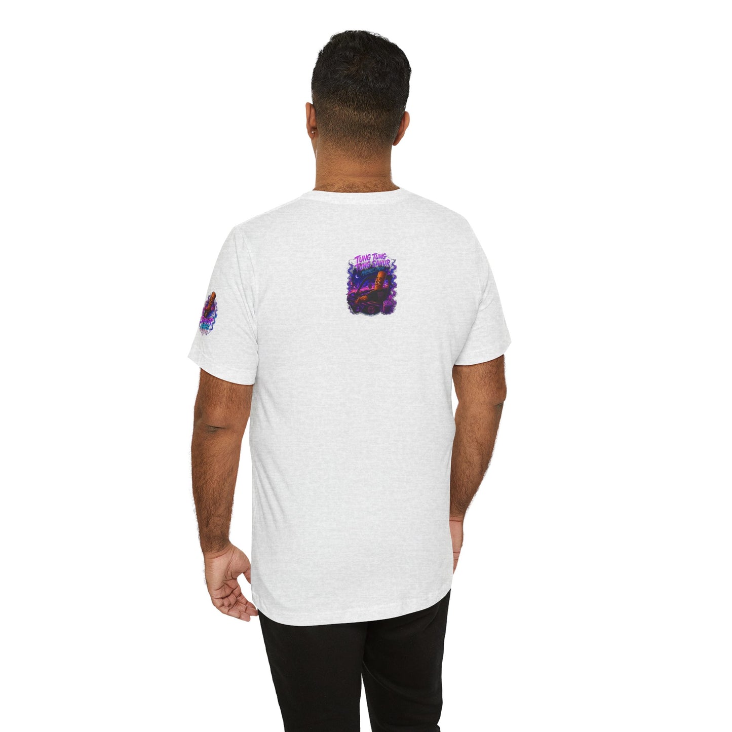 Tung Tung Tung Sahur Who Ride Like Us T-Shirt — Night Cruise Vaporwave Graphic Tee