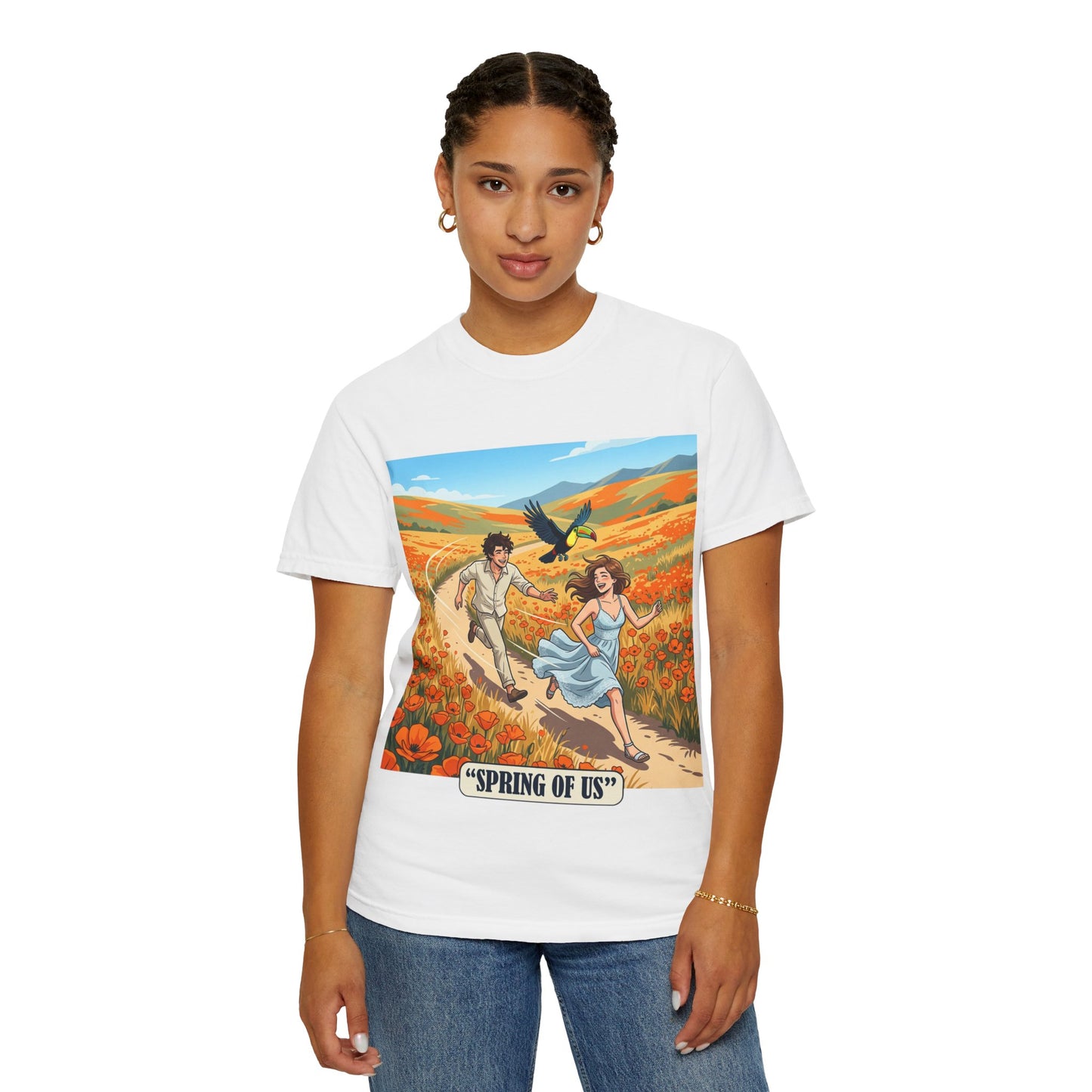 Spring of Us T-Shirt — Romantic Field Illustration Tee