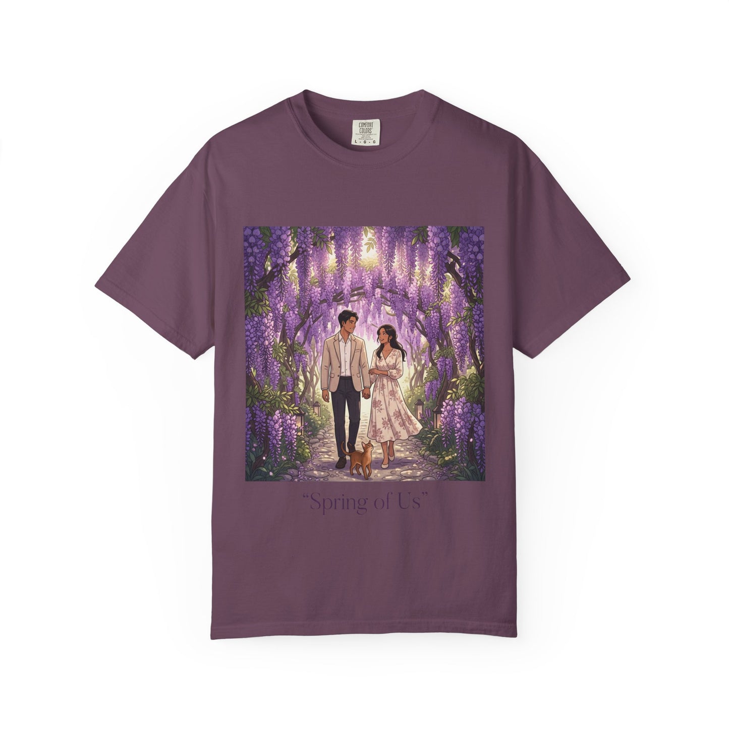 Spring of Us T-Shirt — Romantic Wisteria Couple Graphic Tee
