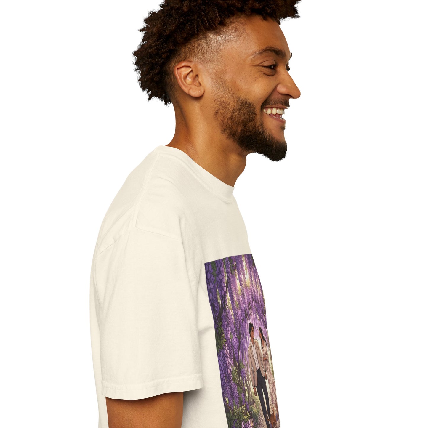 Spring of Us T-Shirt — Romantic Wisteria Couple Graphic Tee